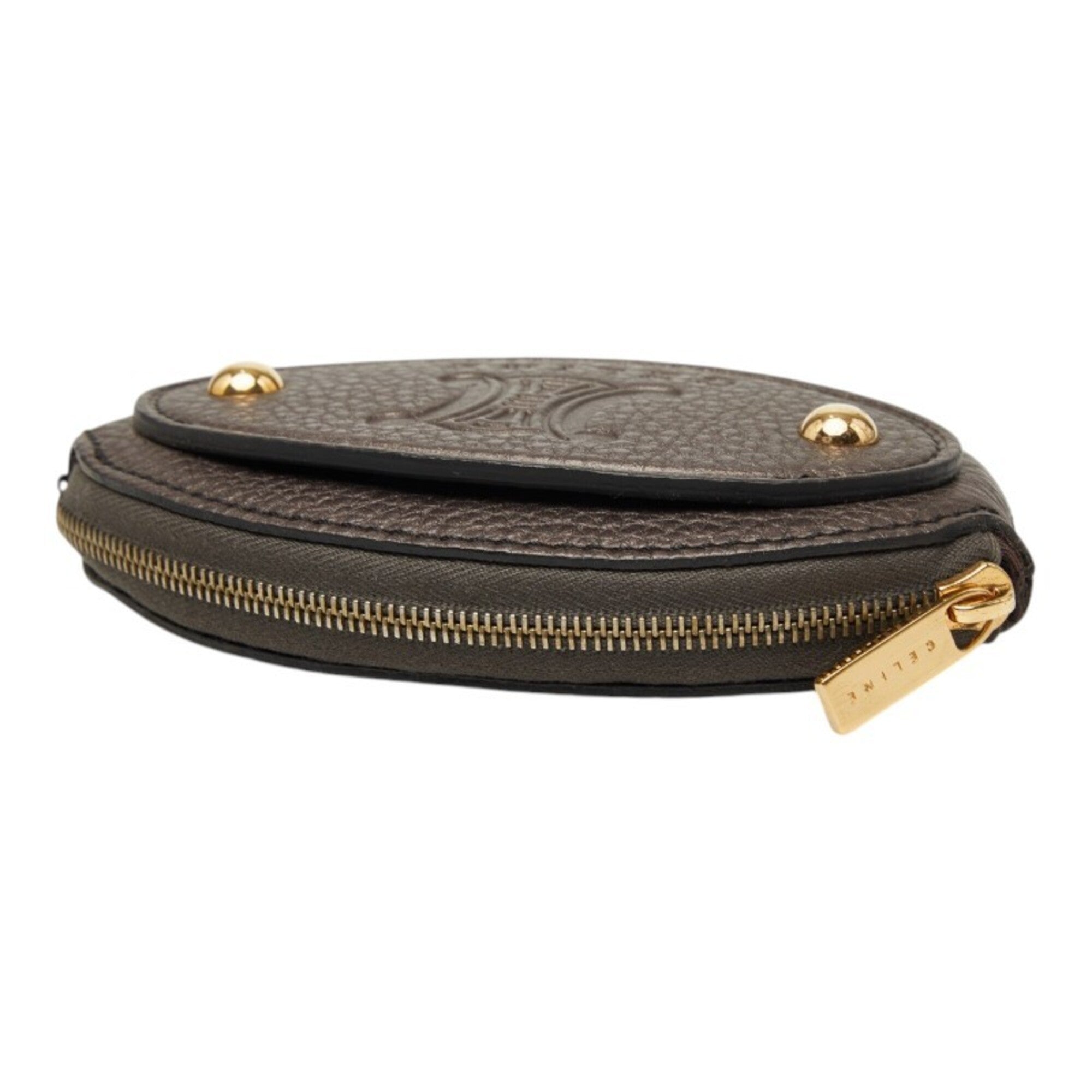 Celine Brown Leather Coin Purse/Coin Case (Pre-Owned)