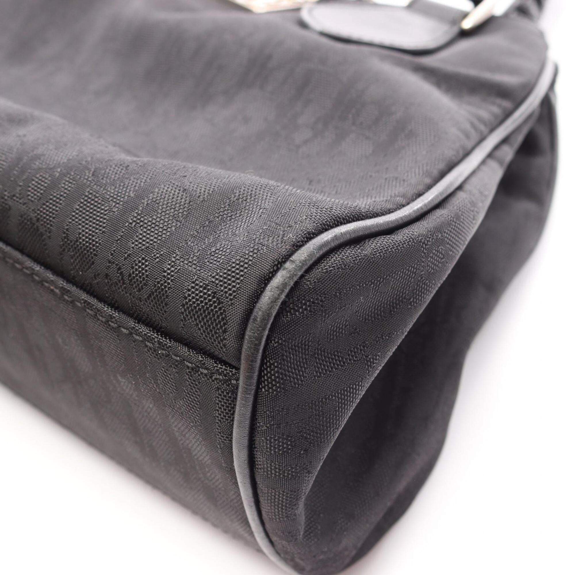 Christian Dior Black Nylon Leather Handbag Tote Bag (Pre-Owned)