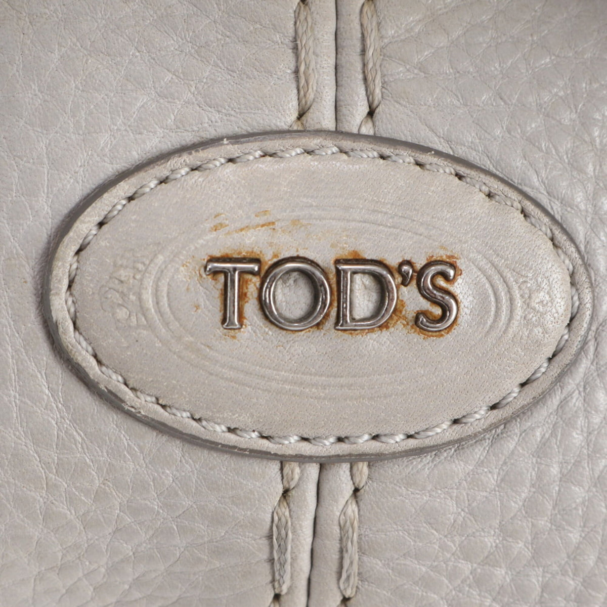 Tod's Grayish Leather Crossbody Bag Handbag Shoulder Bag Tote Bag (Pre-Owned)