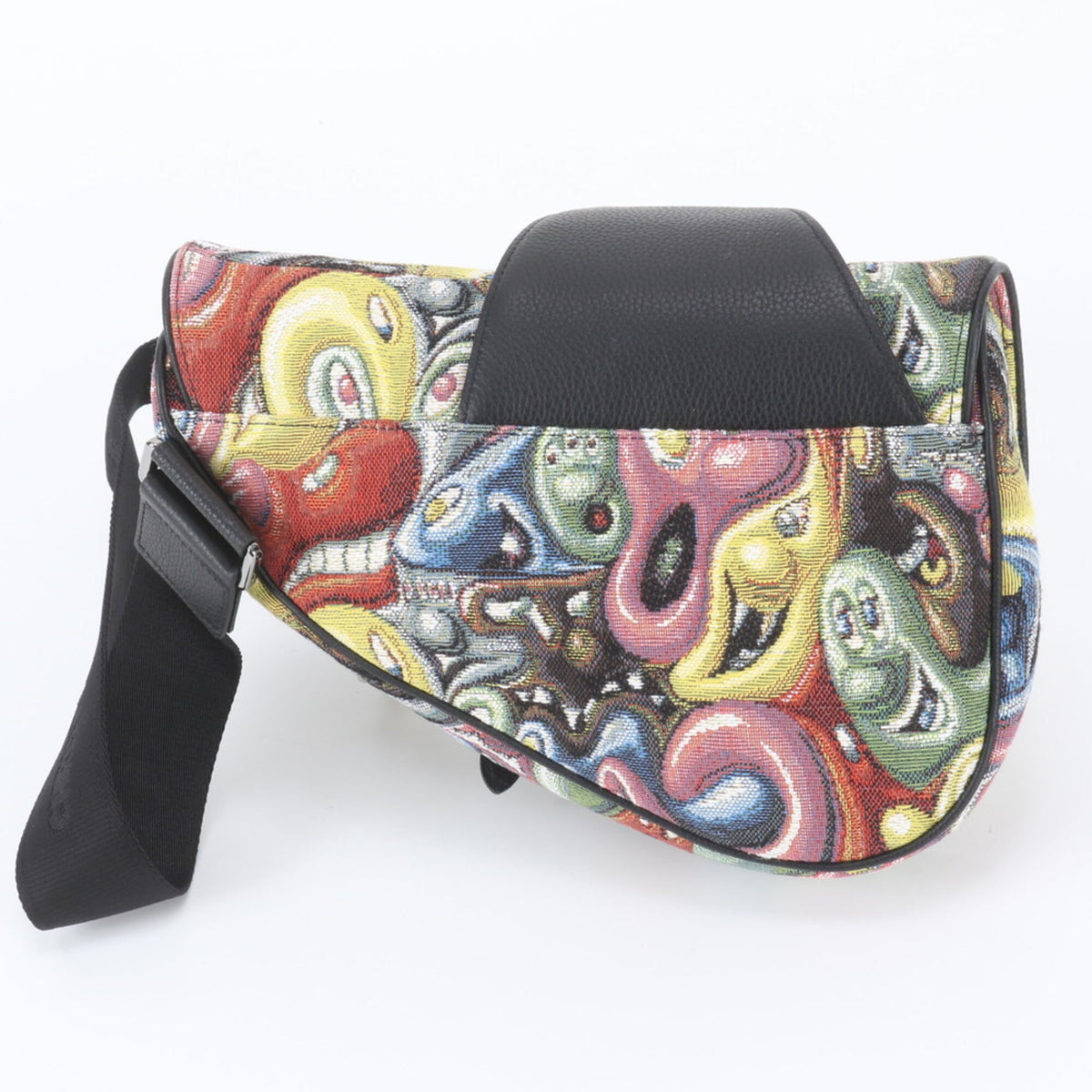 Christian Dior Multi-Color Leather Canvas Shoulder Bag Sling Bag (Pre-Owned)
