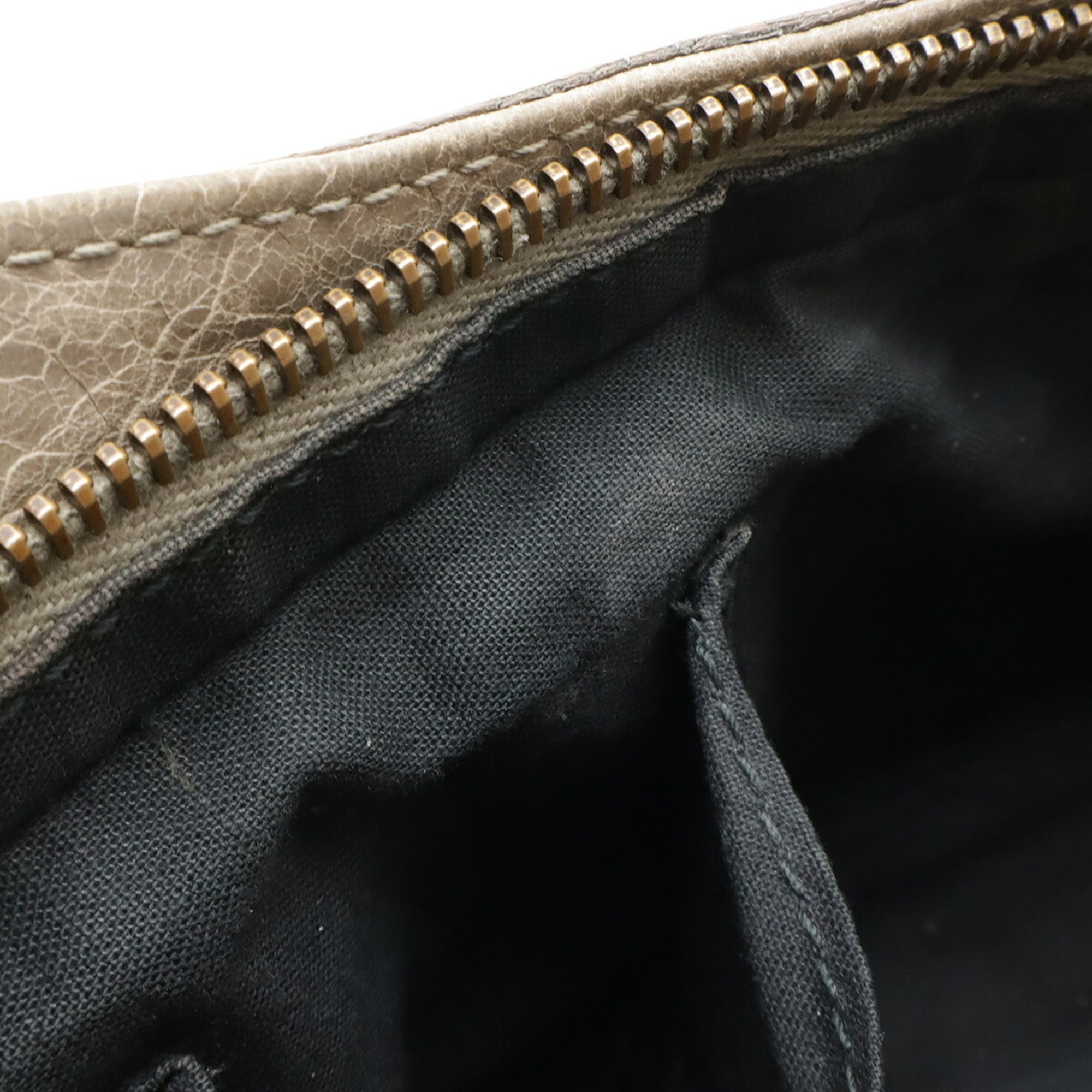 Balenciaga Grayish Leather Clutch Bag Pochette Shoulder Bag (Pre-Owned)