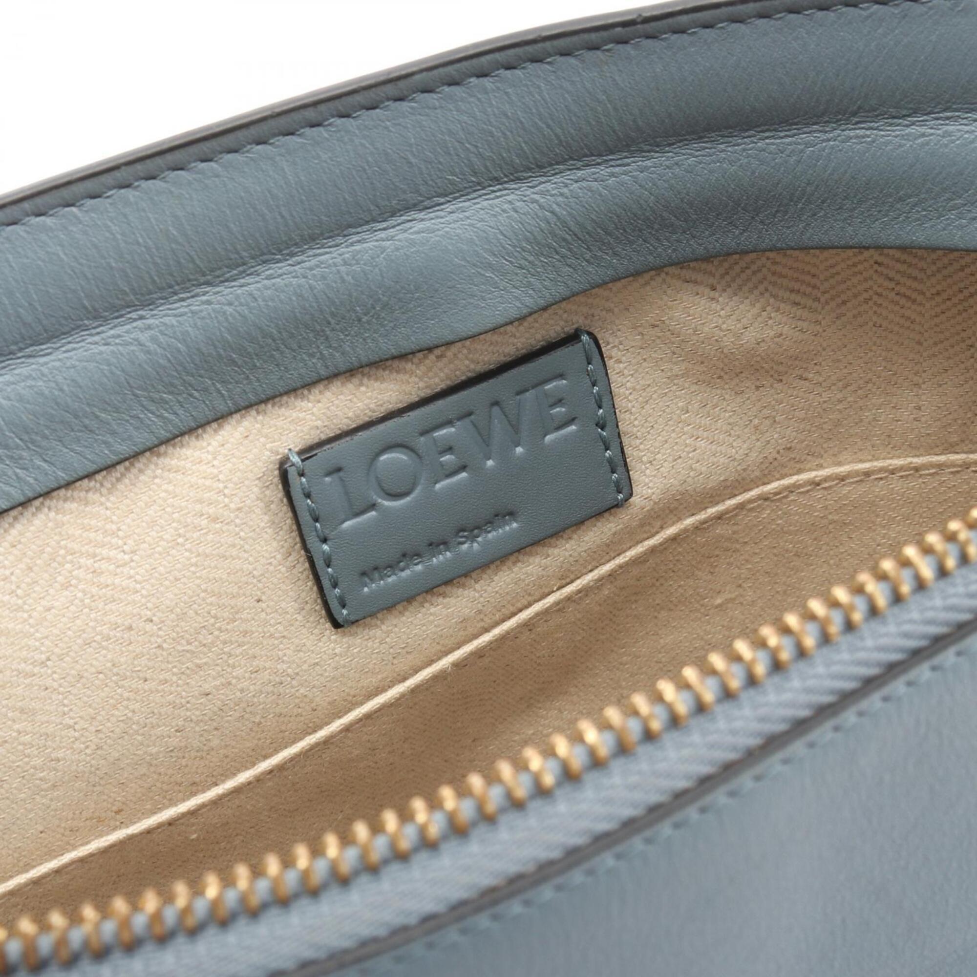Loewe Blue Leather Handbag Pouch Shoulder Bag (Pre-Owned)