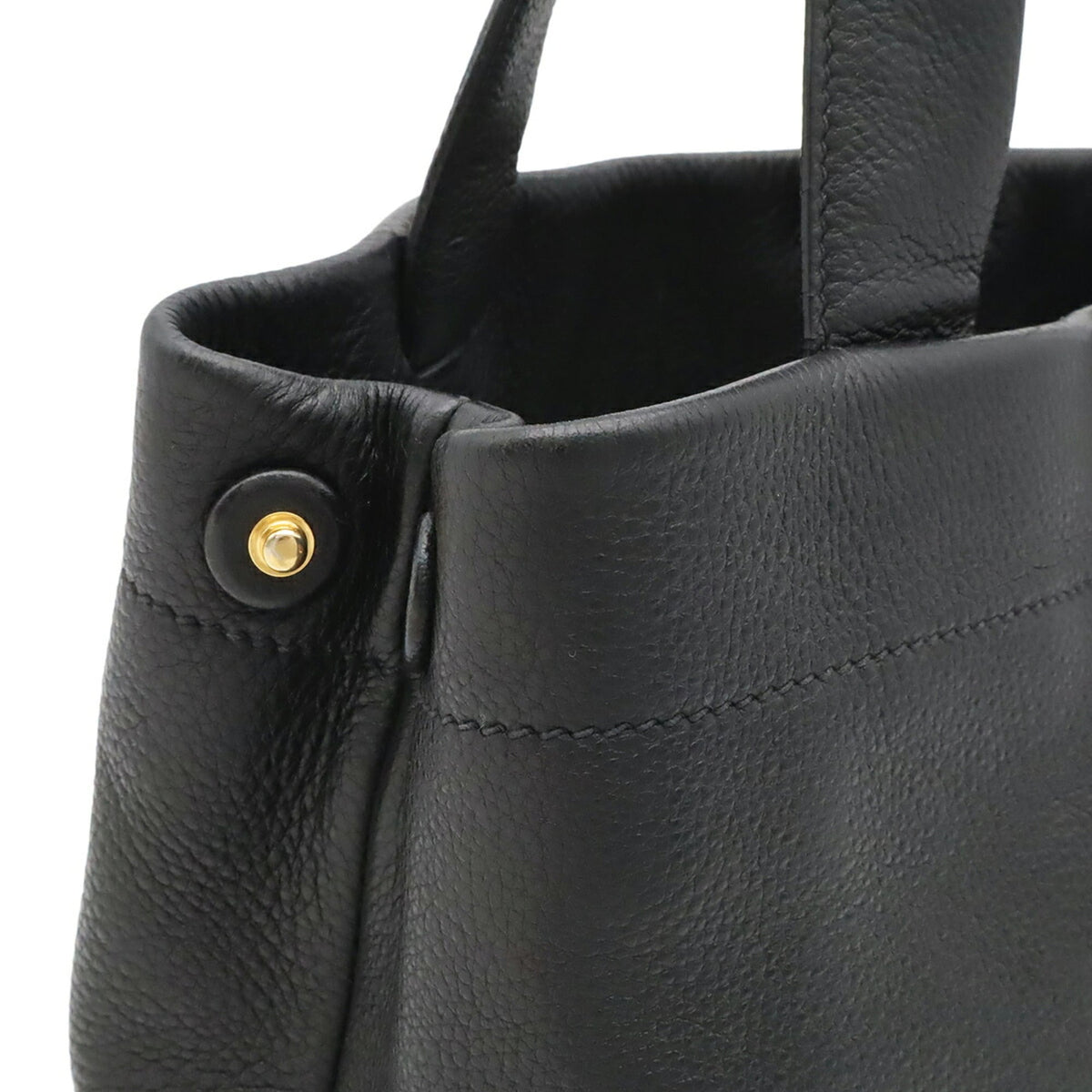Prada Black Nero Leather Handbag Tote Bag (Pre-Owned)