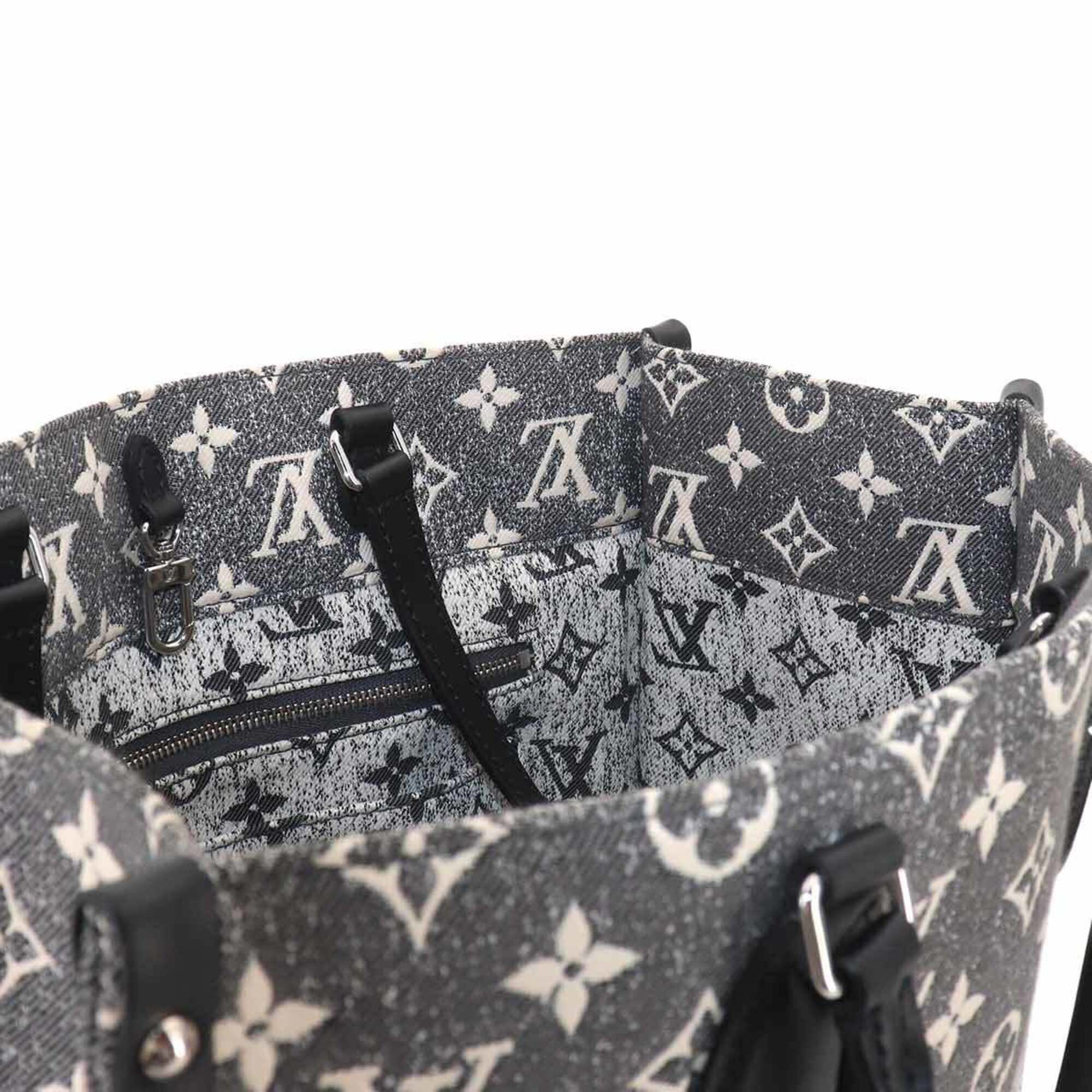 Louis Vuitton Black Gray Monogram White Monogram Handbag Tote Bag (Pre-Owned)