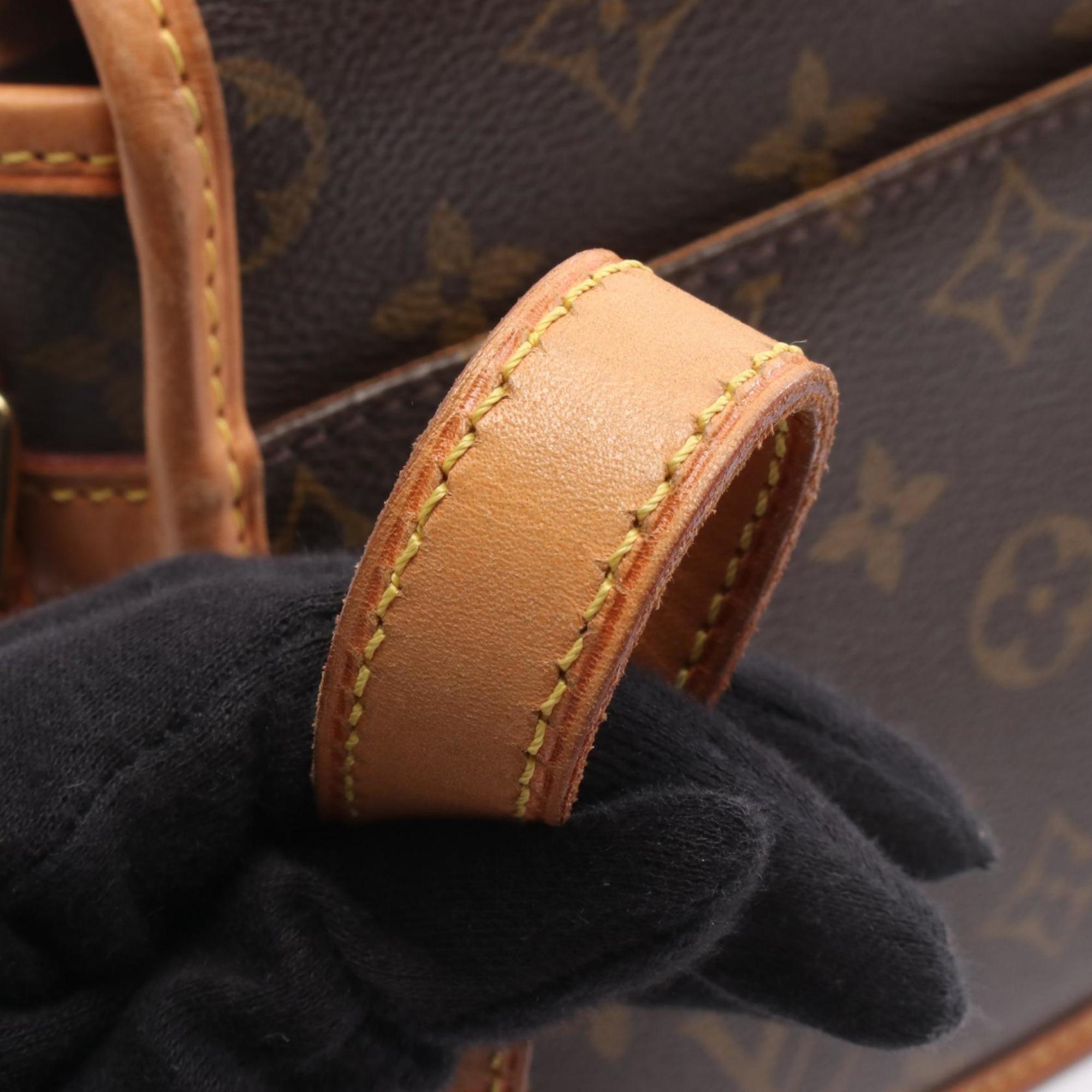 Louis Vuitton Brown Coated Canvas Leather Shoulder Bag (Pre-Owned)