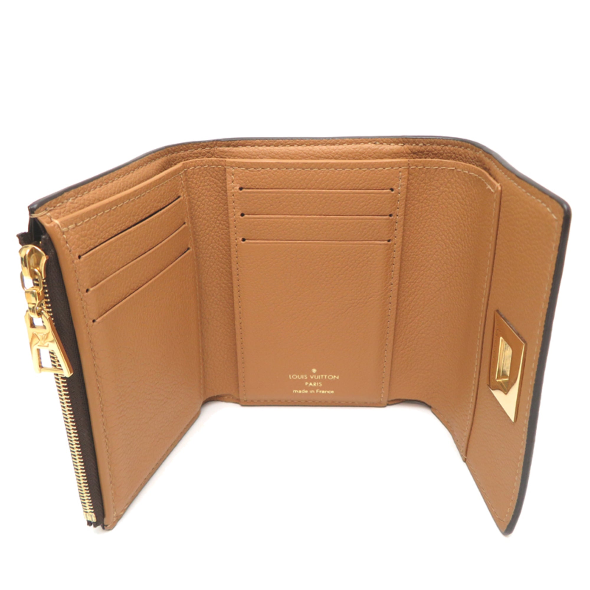 Louis Vuitton Black Brown Monogram Wallet (Tri-Fold) (Pre-Owned)