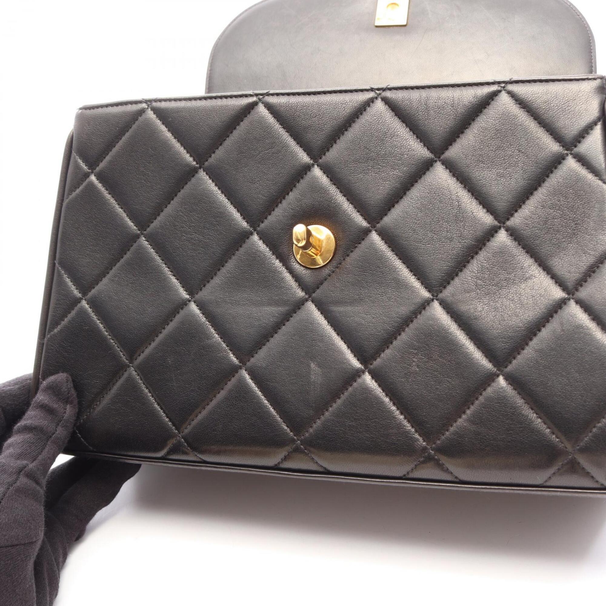 Chanel Black Leather Handbag (Pre-Owned)