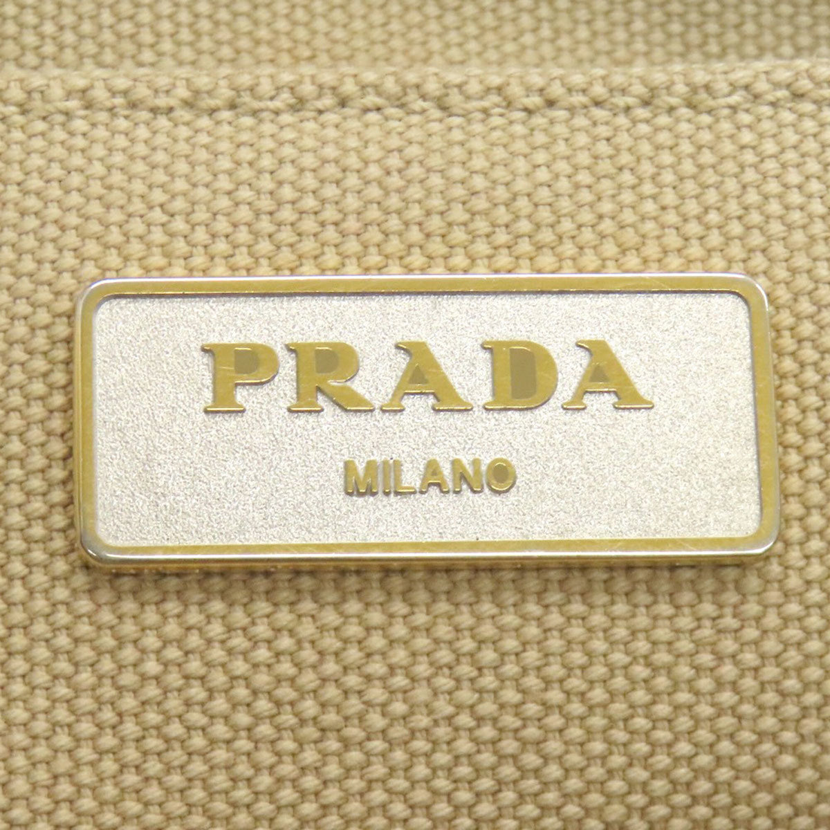Prada Beige Canvas Handbag (Pre-Owned)