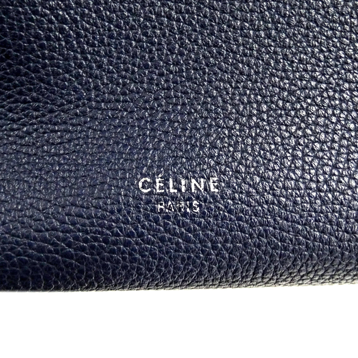 Celine Navy Leather Handbag Shoulder Bag (Pre-Owned)