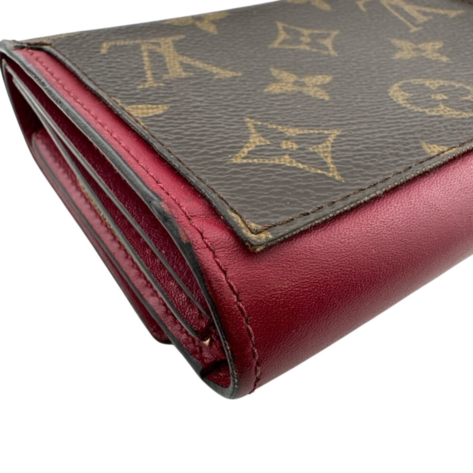 Louis Vuitton Brown Pink Monogram Leather Wallet (Bi-Fold) (Pre-Owned)