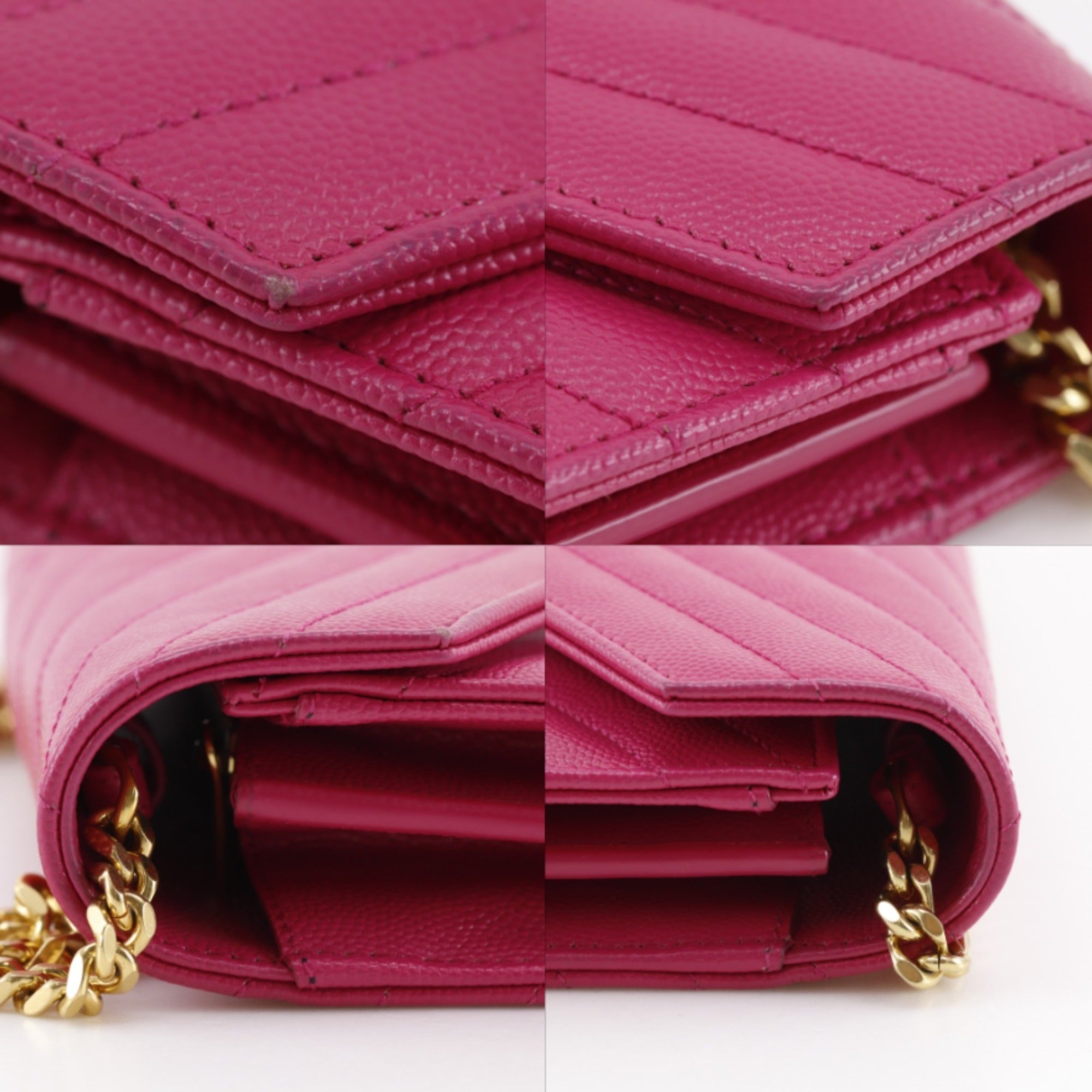 Saint Laurent Pink Leather Shoulder Bag (Pre-Owned)