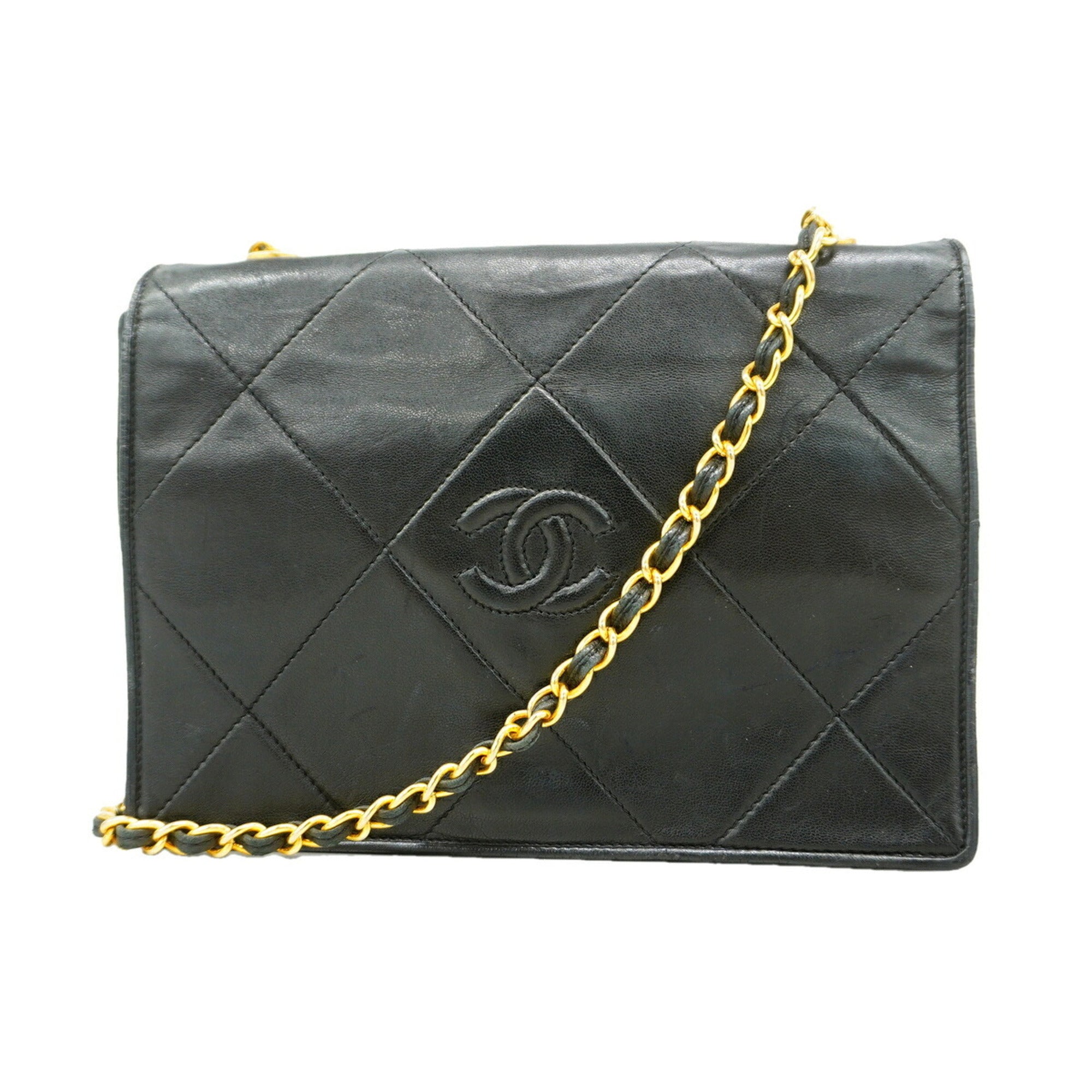 Chanel Black Leather Shoulder Bag (Pre-Owned)
