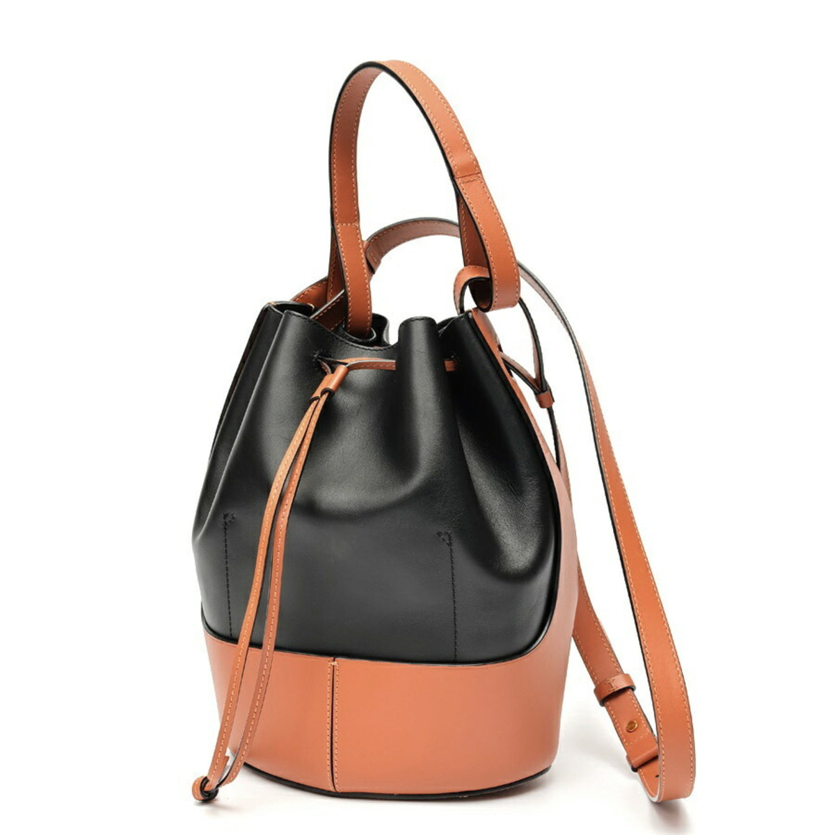 Loewe Black Brown Leather Shoulder Bag (Pre-Owned)
