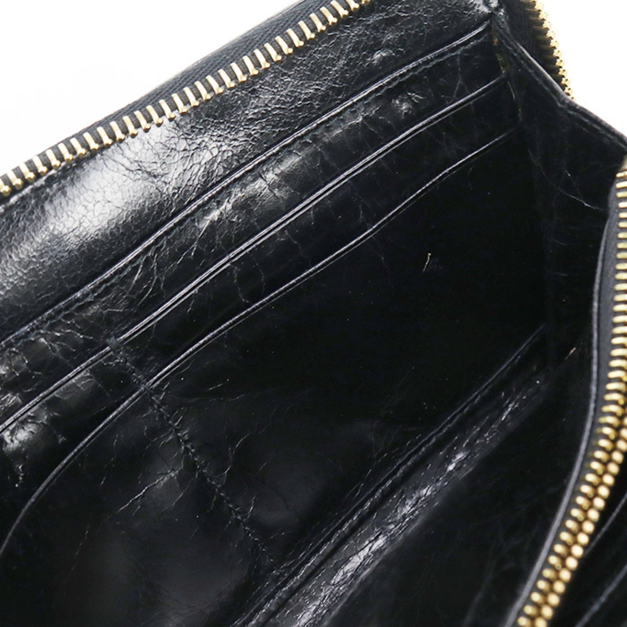 Miu Miu Matelasse Black Leather Long Wallet (Bi-Fold) (Pre-Owned)