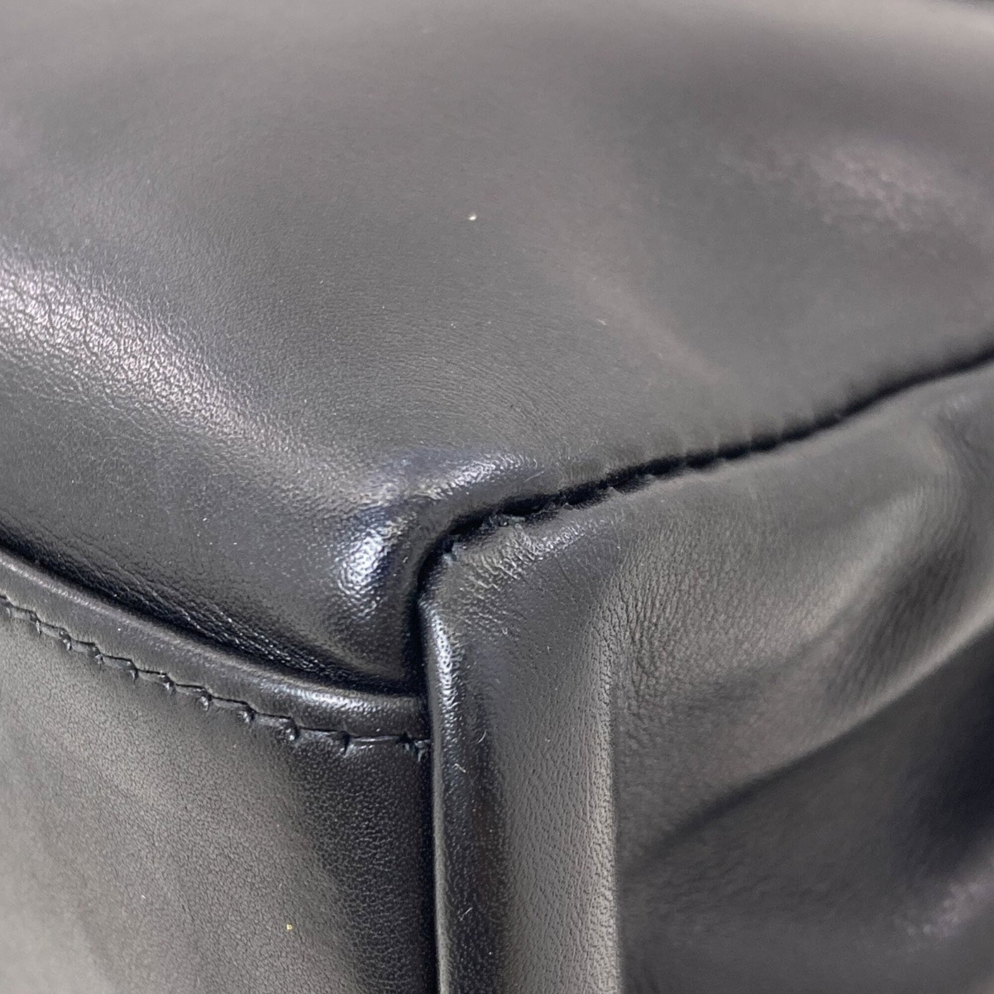 Hermes Black Evercalf Leather Handbag (Pre-Owned)