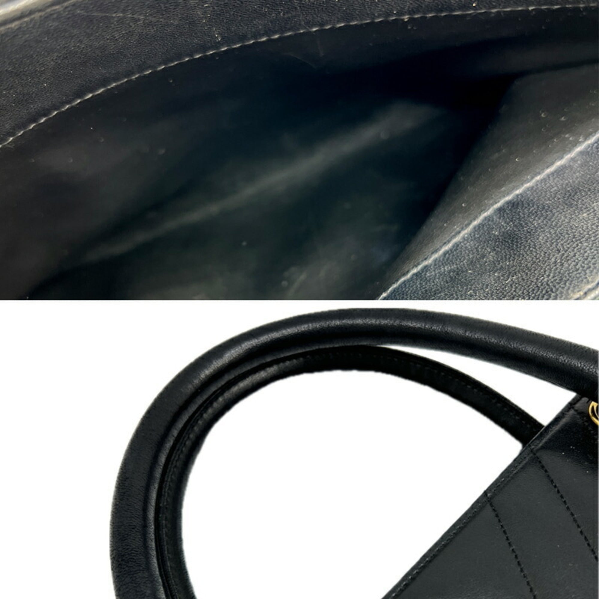 Chanel Black Leather Handbag (Pre-Owned)