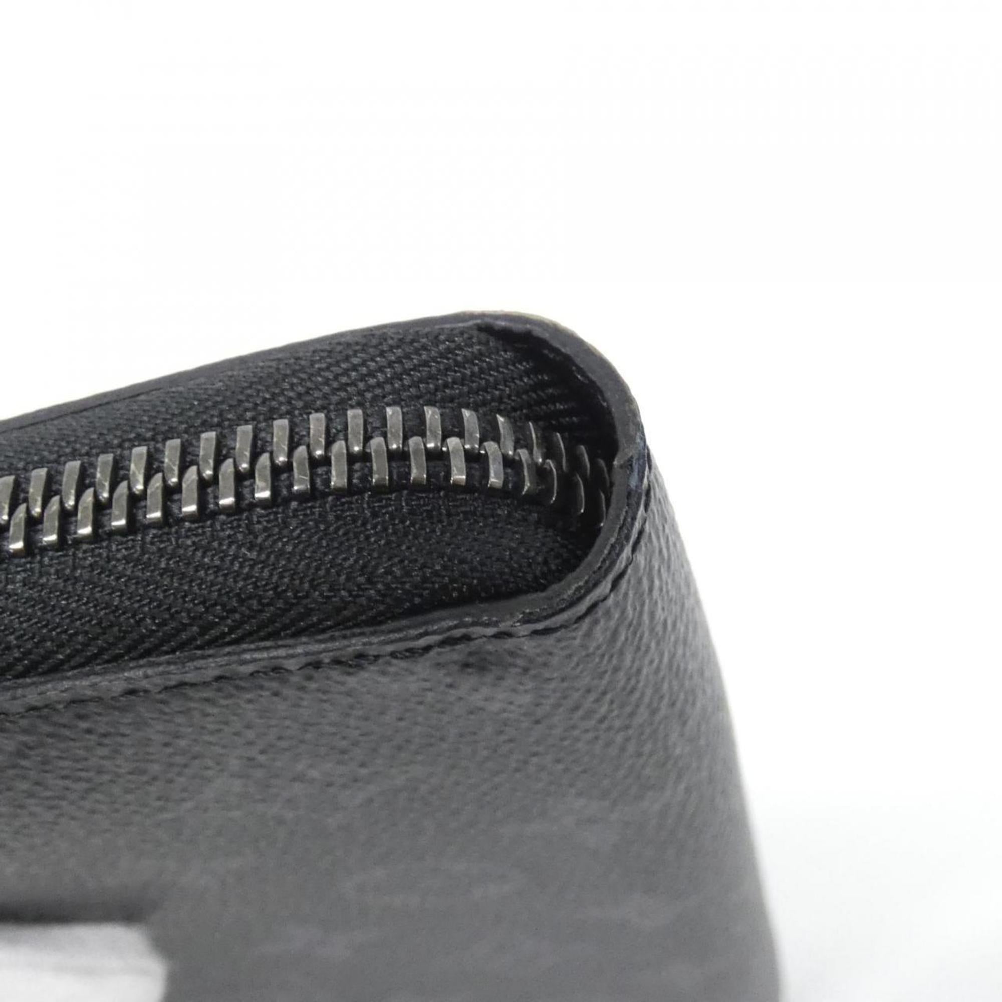 Louis Vuitton Black Coated Canvas Long Wallet (Bi-Fold) (Pre-Owned)