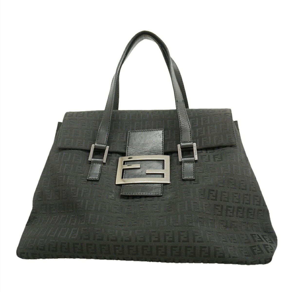 Fendi Black Nylon Canvas Handbag (Pre-Owned)
