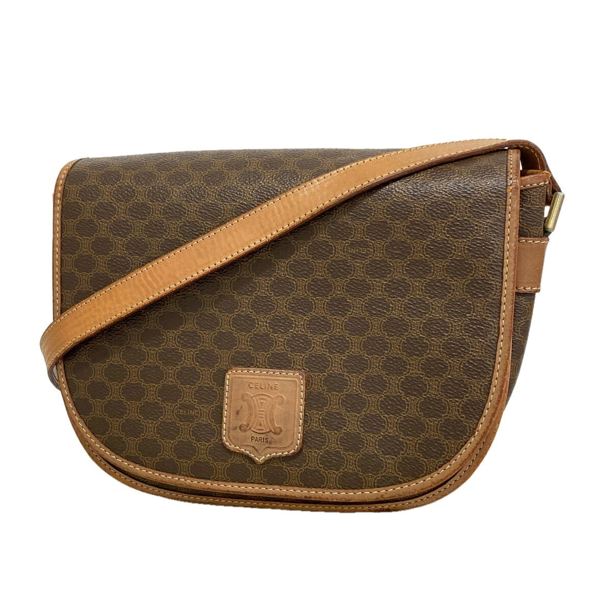 Celine Brown Pvc Shoulder Bag (Pre-Owned)
