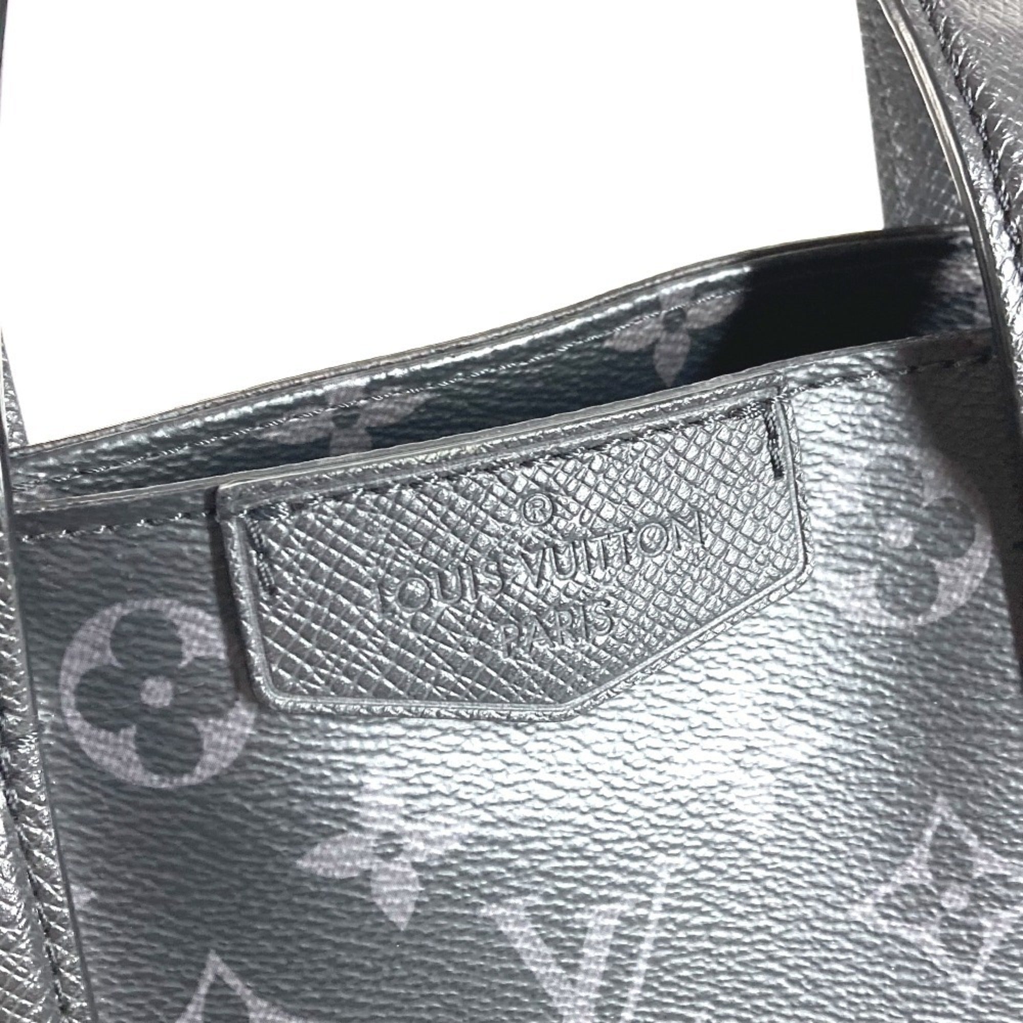Louis Vuitton Black Taigarama Monogram Eclipse Handbag Shoulder Bag Tote Bag (Pre-Owned)