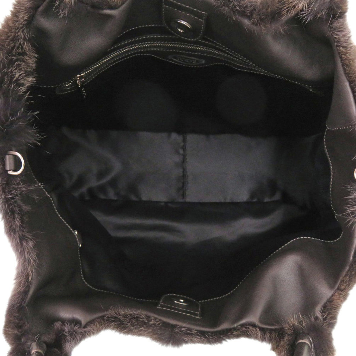 Tod's Brown Fur Handbag Shoulder Bag (Pre-Owned)