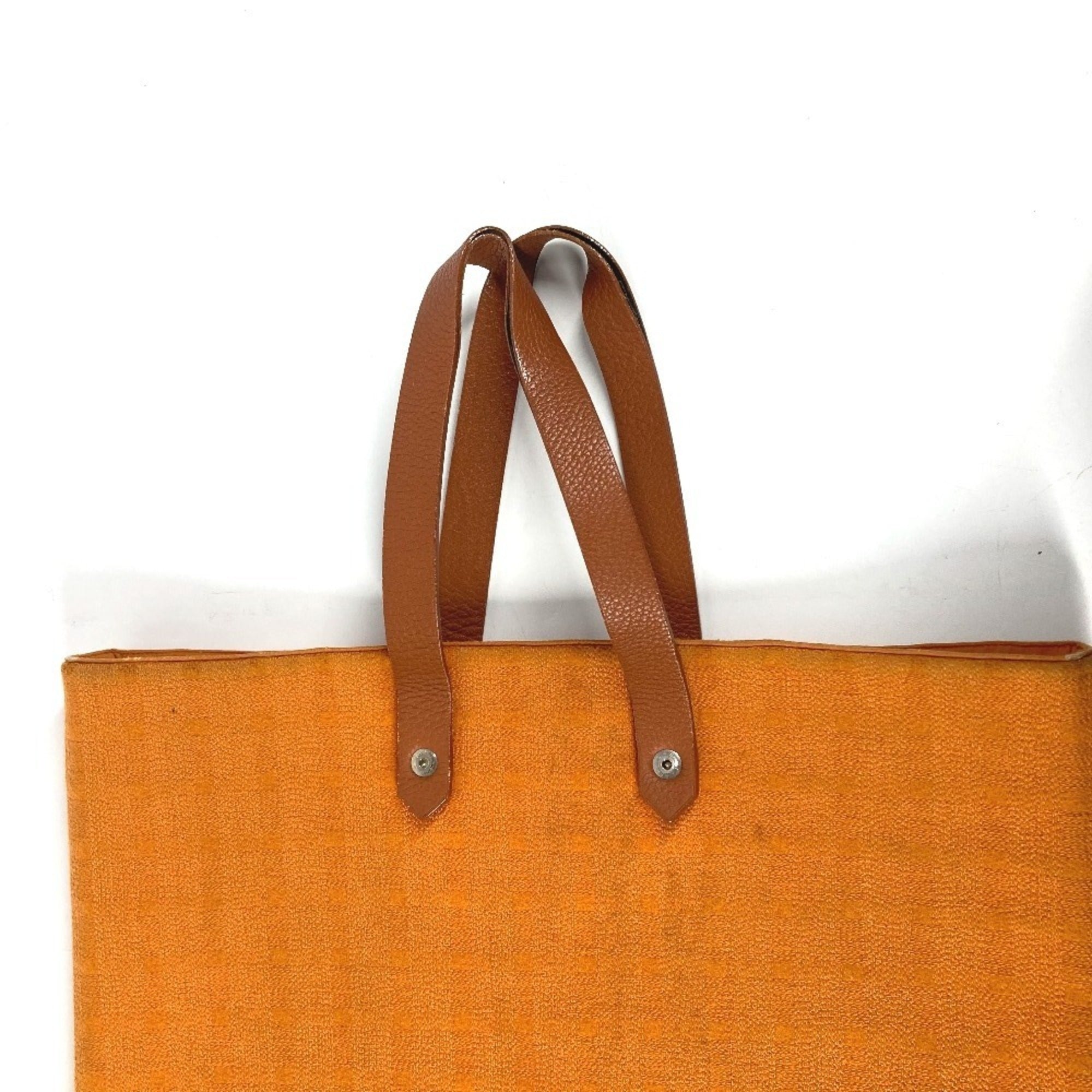 Hermes Orange Cotton Shoulder Bag Tote Bag (Pre-Owned)