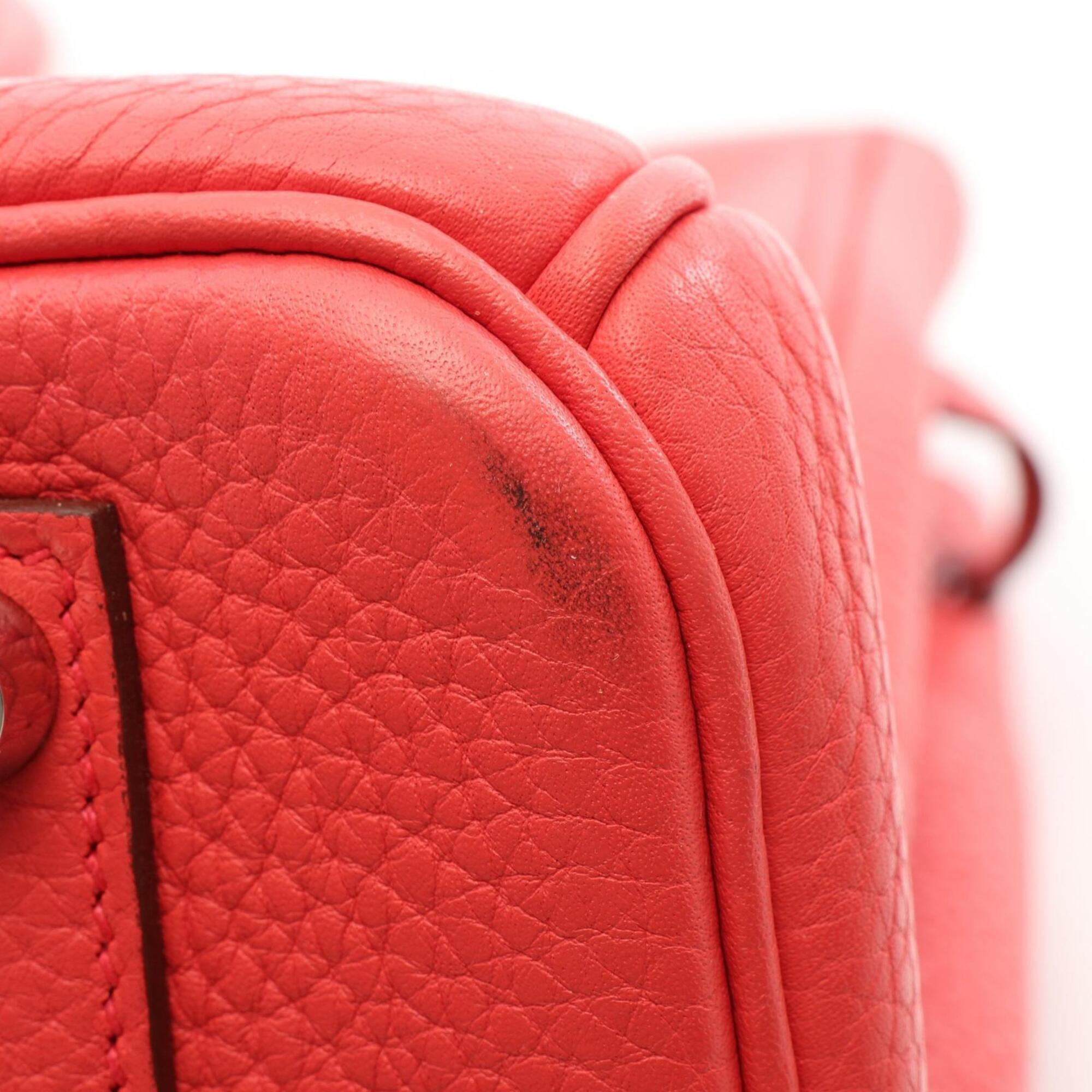 Hermes Bougainvillier Pink Taurillon Clemence Leather Leather Handbag (Pre-Owned)