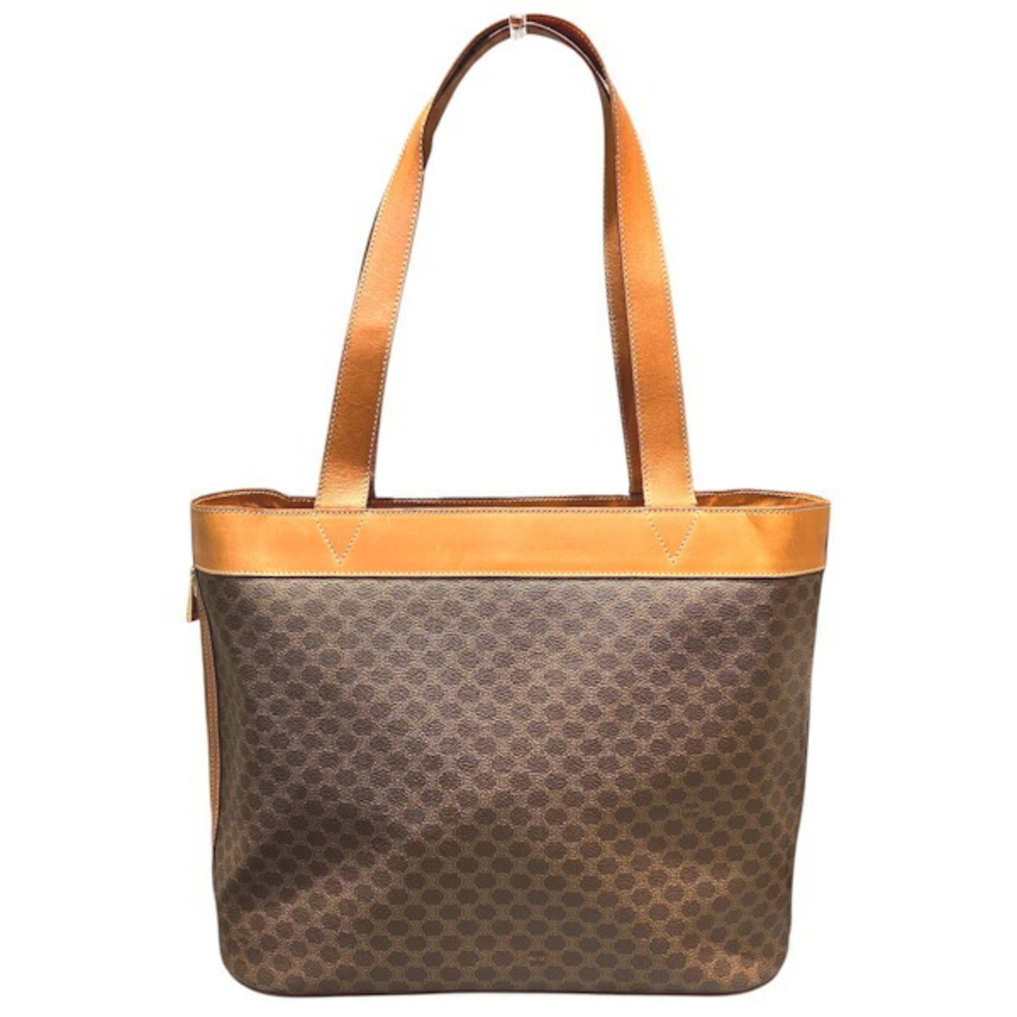 Celine Brown Leather Pvc Tote Bag (Pre-Owned)