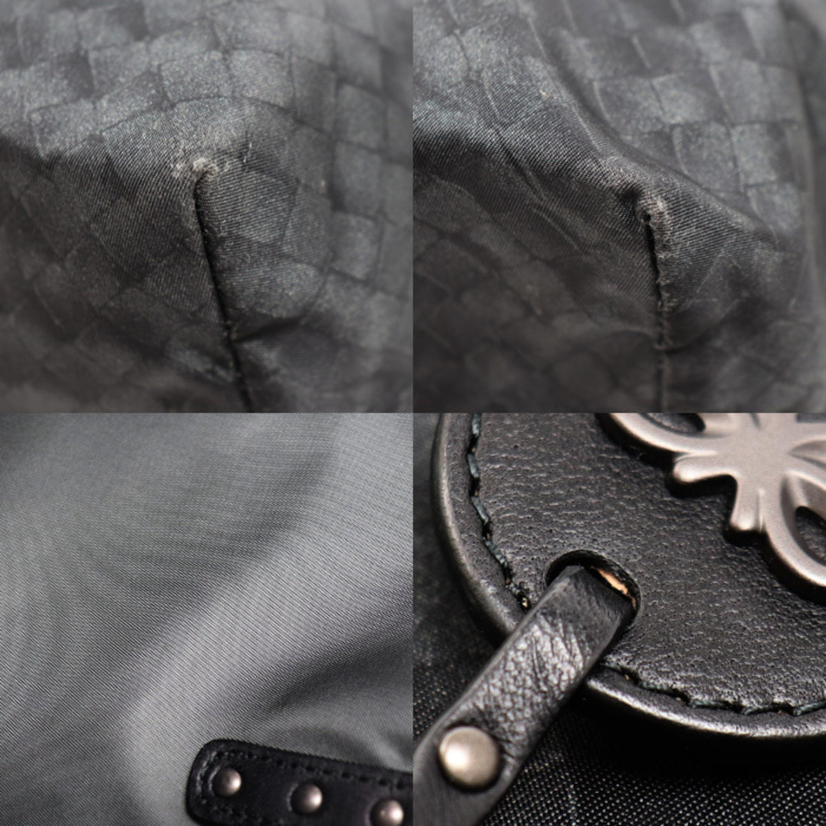 Bottega Veneta Black Nylon Tote Bag (Pre-Owned)