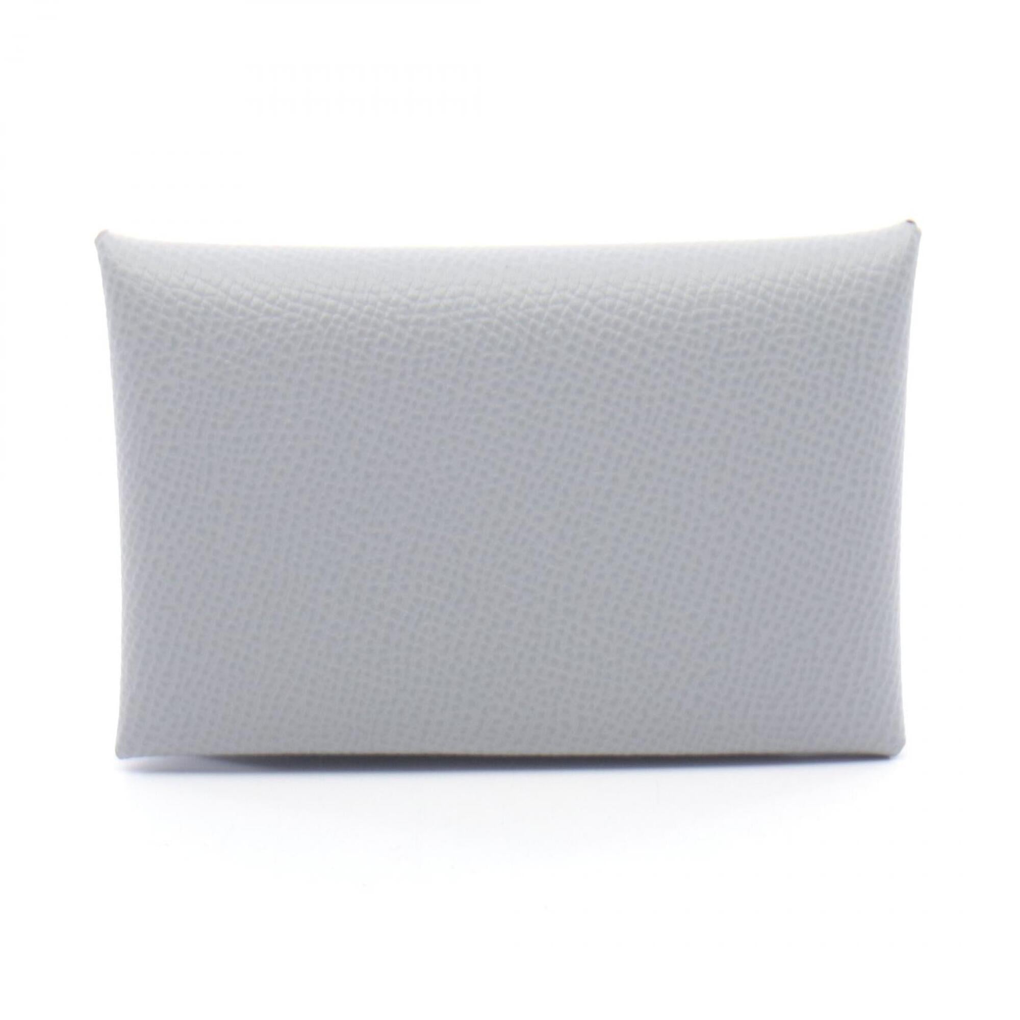 Hermes Gray Epsom Leather Coin Purse/Coin Case (Pre-Owned)