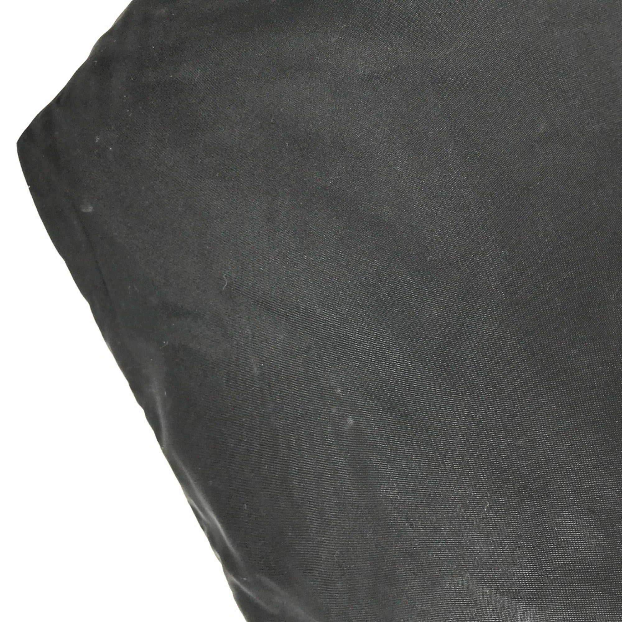 Prada Black Nylon Leather Shoulder Bag Tote Bag (Pre-Owned)