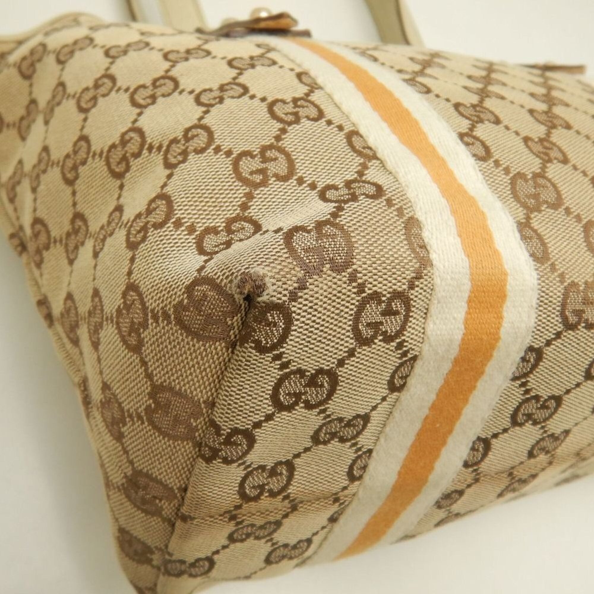 Gucci Beige Gg Canvas Tote Bag (Pre-Owned)