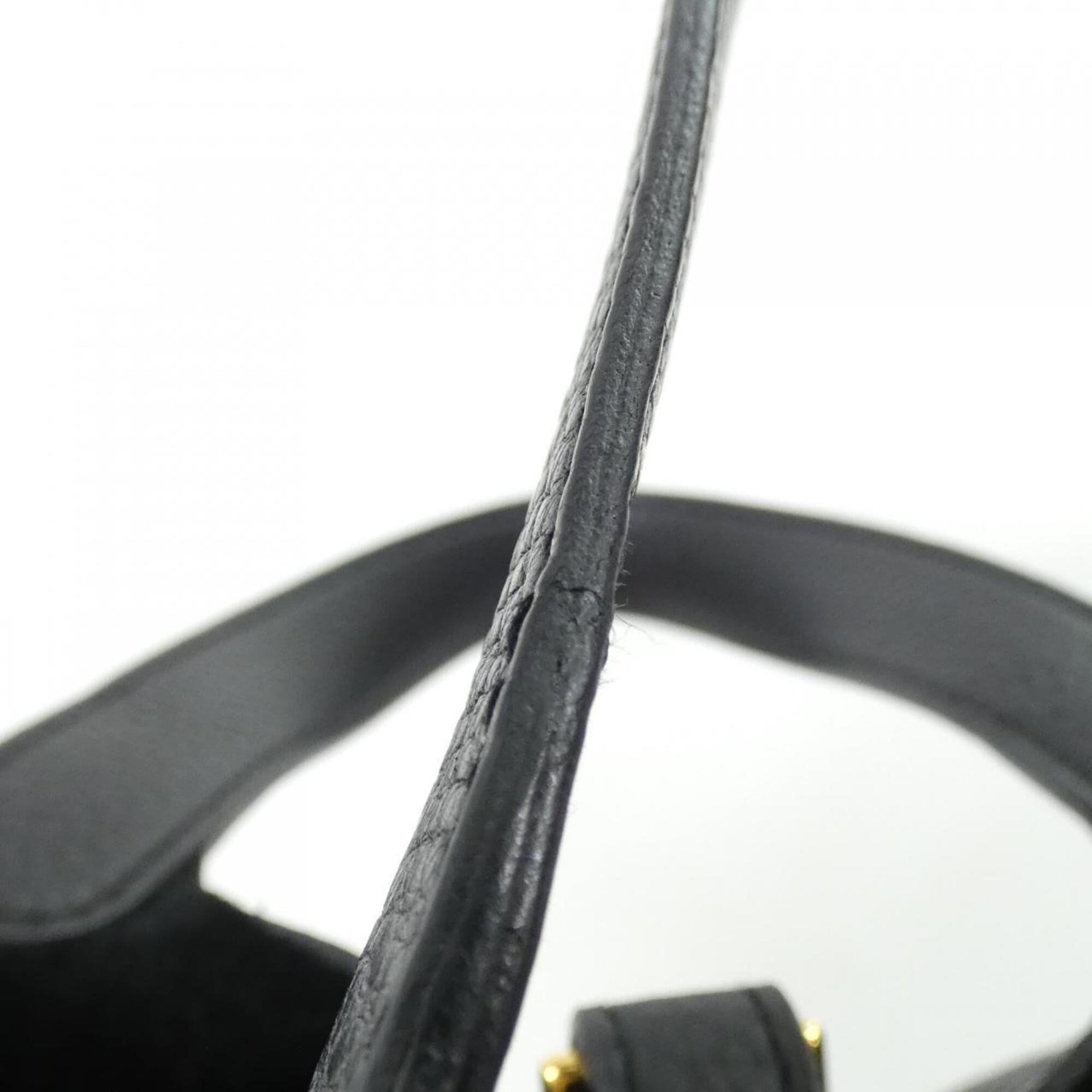 Hermes Black Taurillon Clemence Leather Handbag (Pre-Owned)
