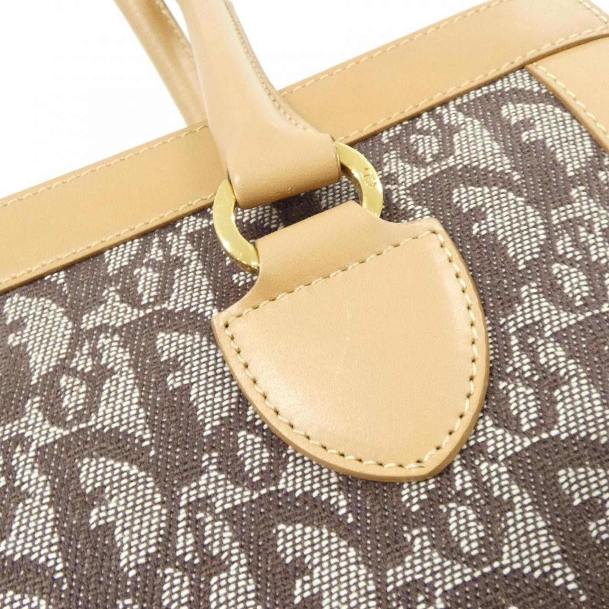 Christian Dior Brown Canvas Handbag (Pre-Owned)