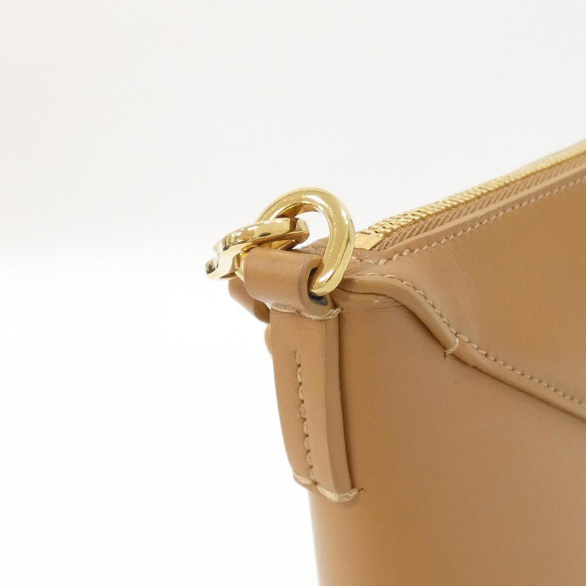 Loewe Beige Leather Handbag Pouch Shoulder Bag (Pre-Owned)