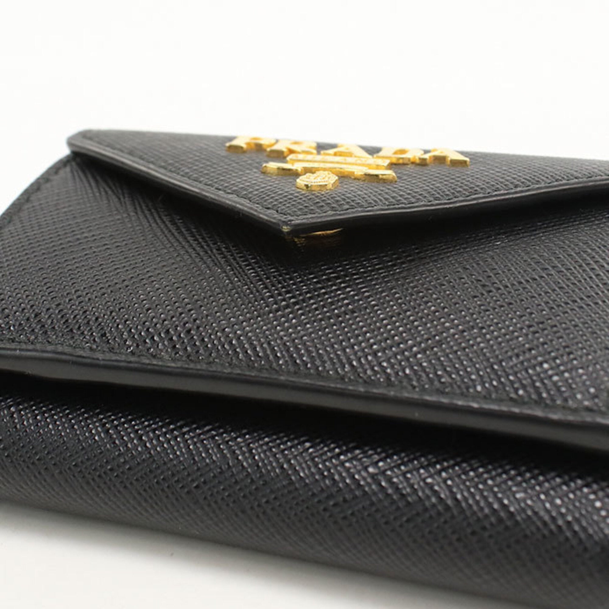 Prada Black Leather Wallet (Tri-Fold) (Pre-Owned)