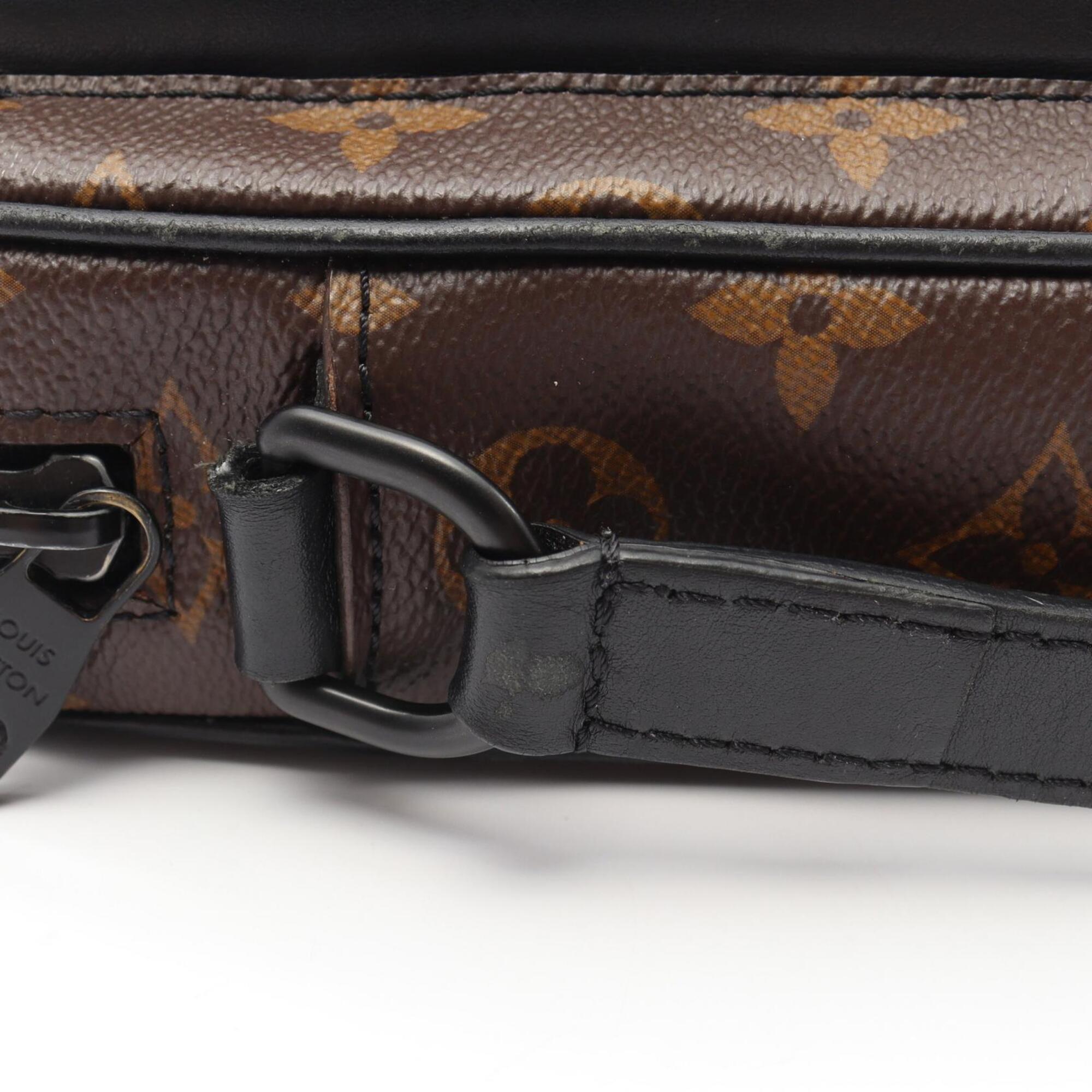 Louis Vuitton Black Brown Pvc Leather Handbag Shoulder Bag (Pre-Owned)