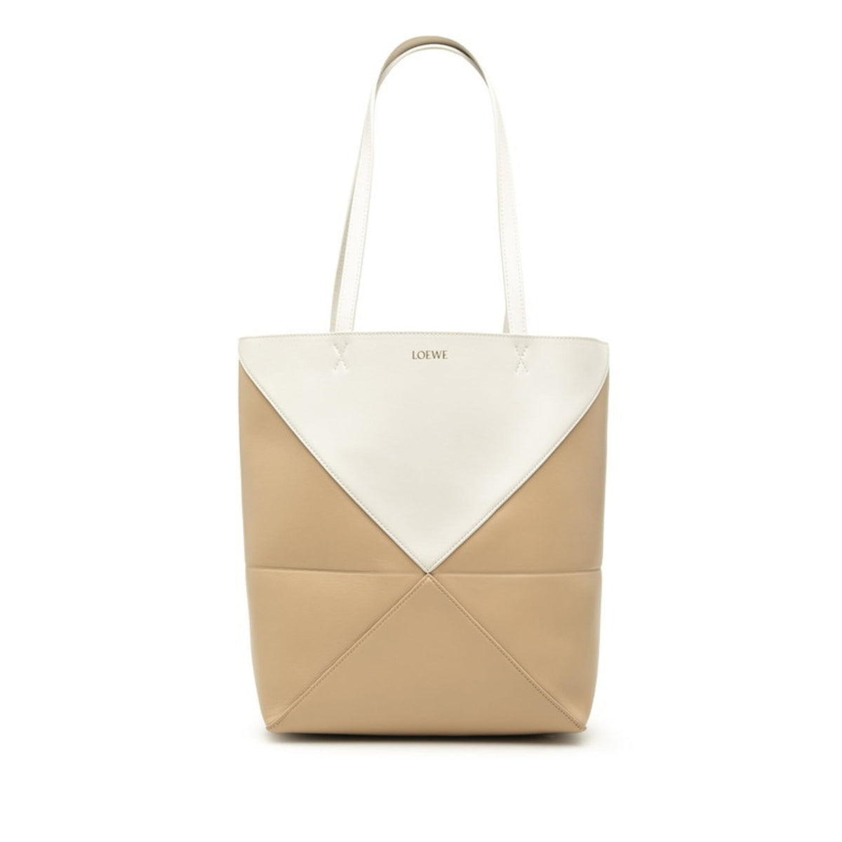 Loewe Beige Ivory Leather Handbag Tote Bag (Pre-Owned)