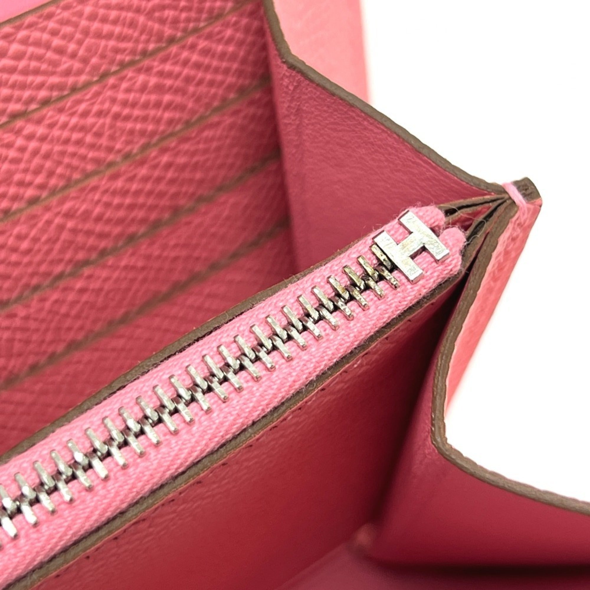 Hermes Pink Rose Confetti Epsom Leather Chain/Shoulder Wallet (Pre-Owned)