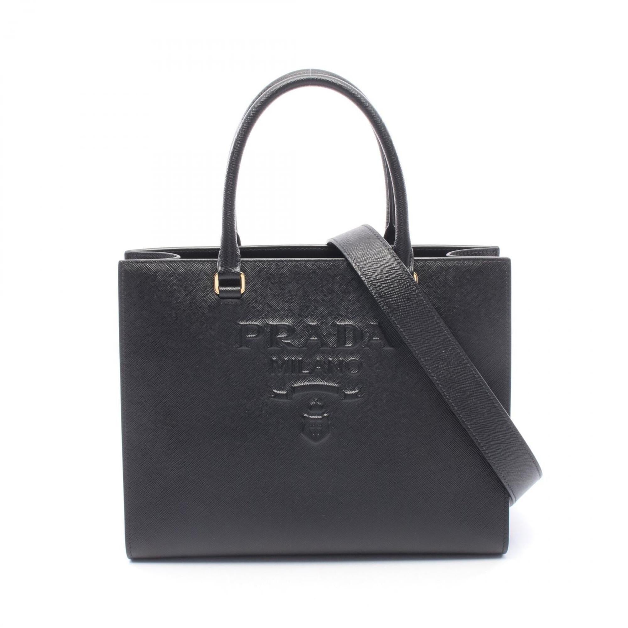 Prada Black Saffiano Triangle Handbag (Pre-Owned)