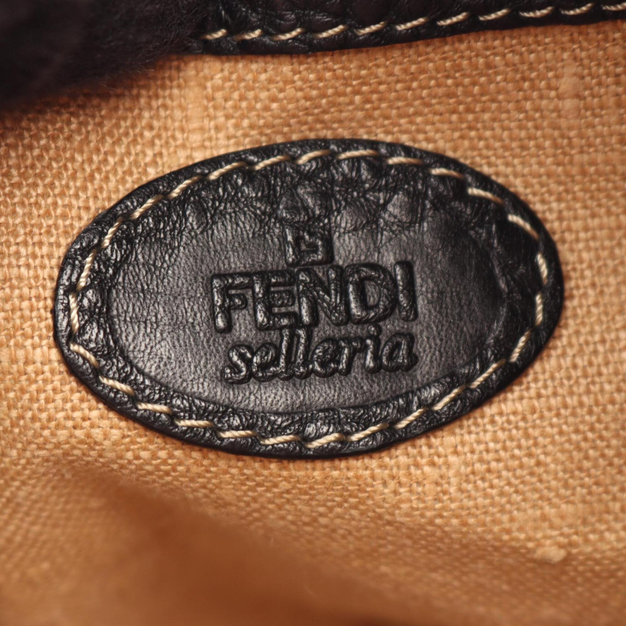 Fendi Black Leather Handbag Shoulder Bag (Pre-Owned)