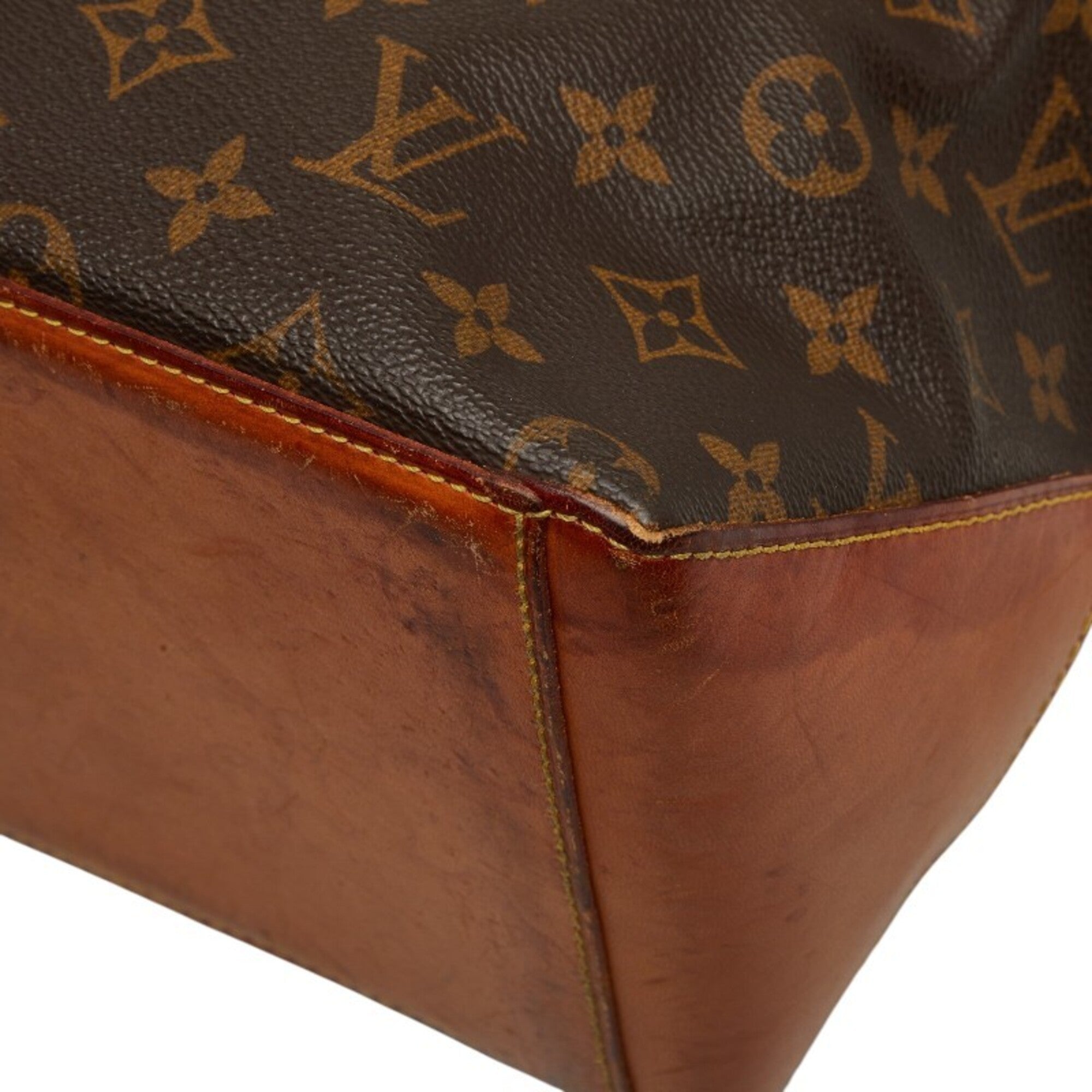 Louis Vuitton Brown Pvc Leather Shoulder Bag Tote Bag (Pre-Owned)