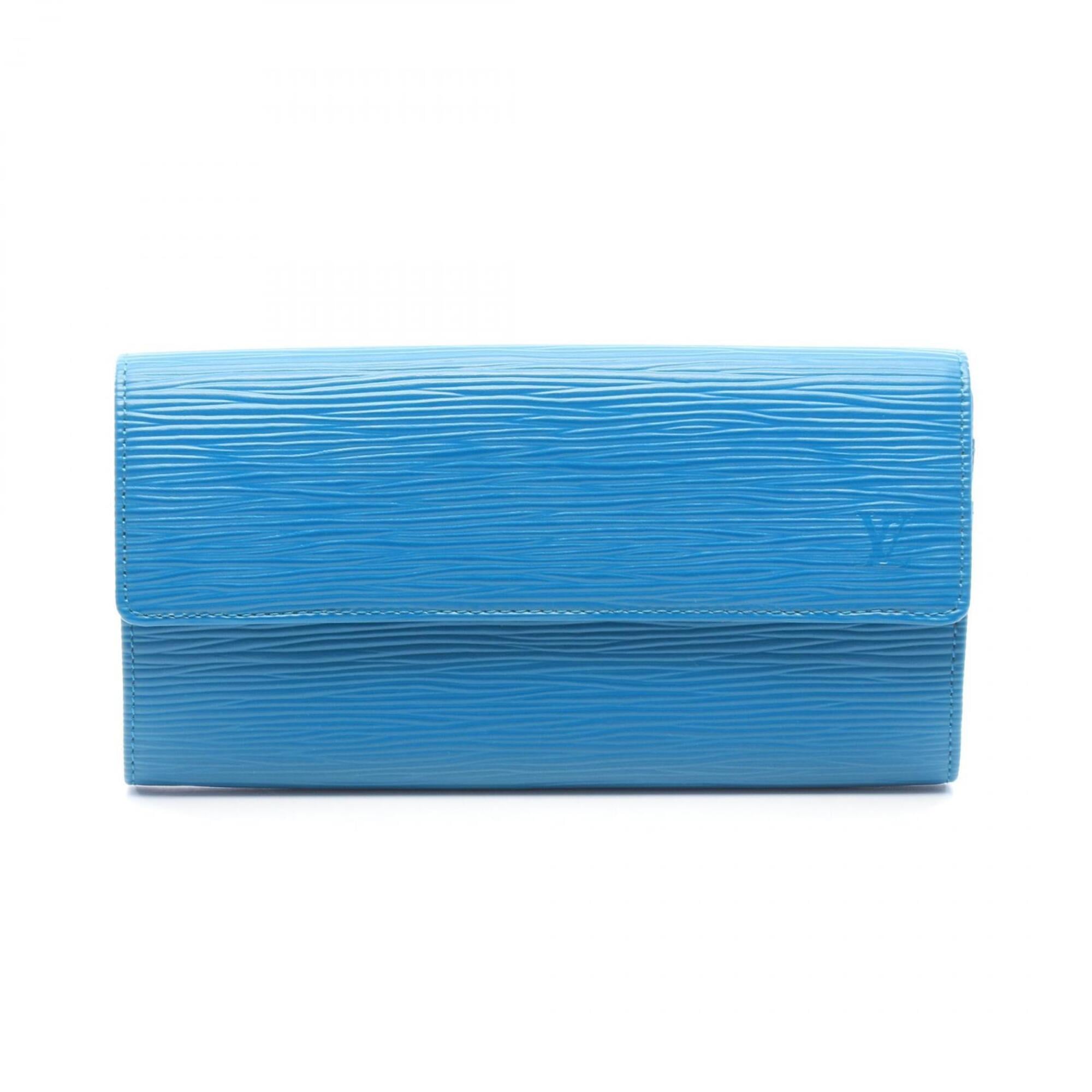 Louis Vuitton Cyan Green Epi Leather Long Wallet (Bi-Fold) (Pre-Owned)