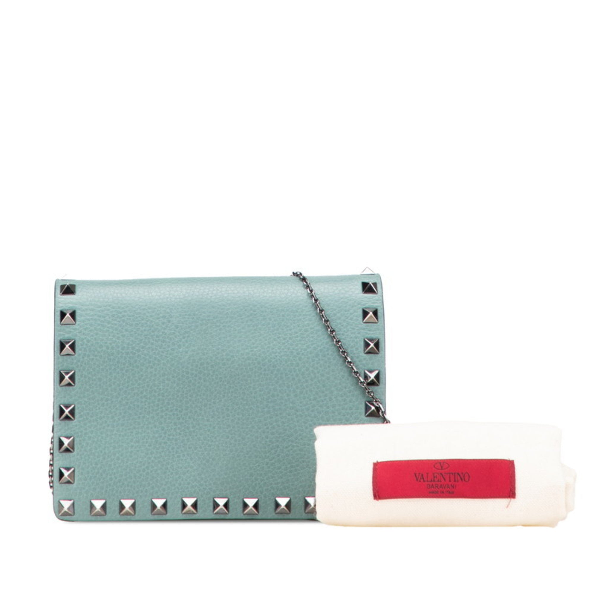 Valentino Green Leather Shoulder Bag (Pre-Owned)