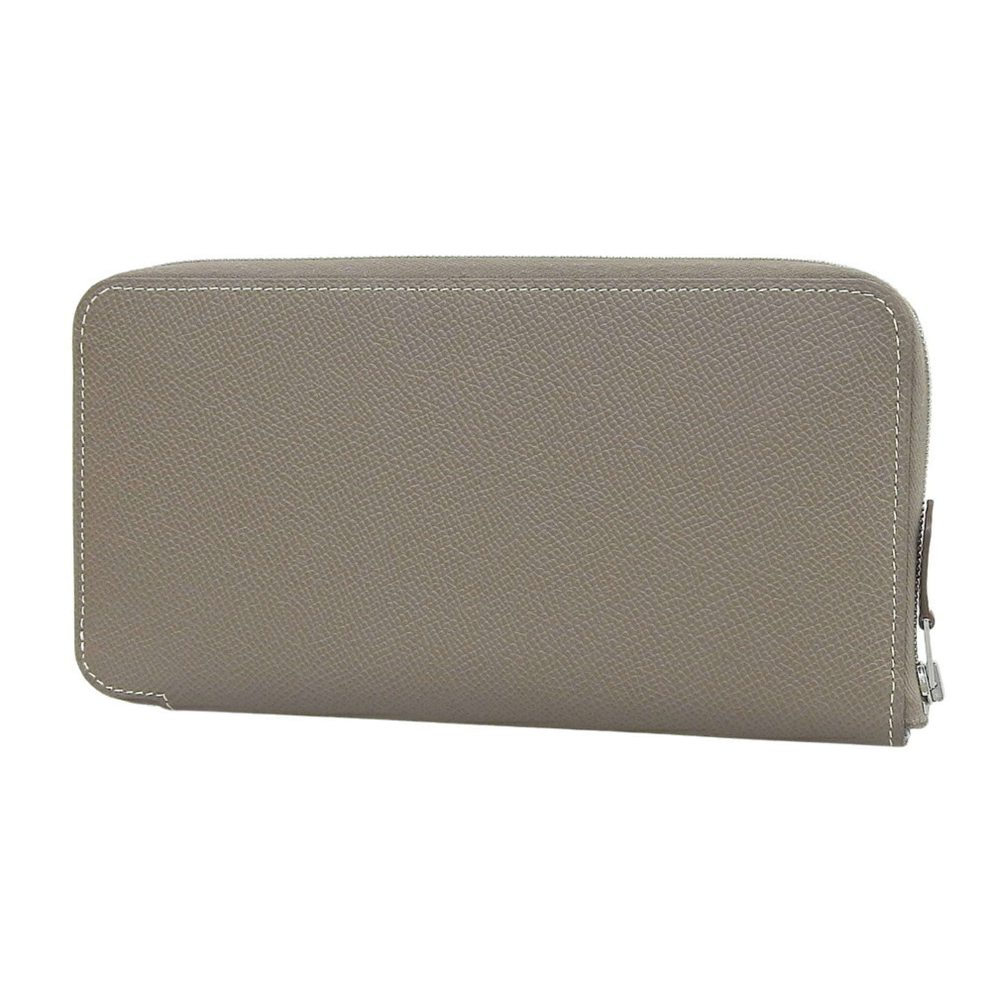 Hermes Etoupe Gray Epsom Leather Long Wallet (Bi-Fold) (Pre-Owned)