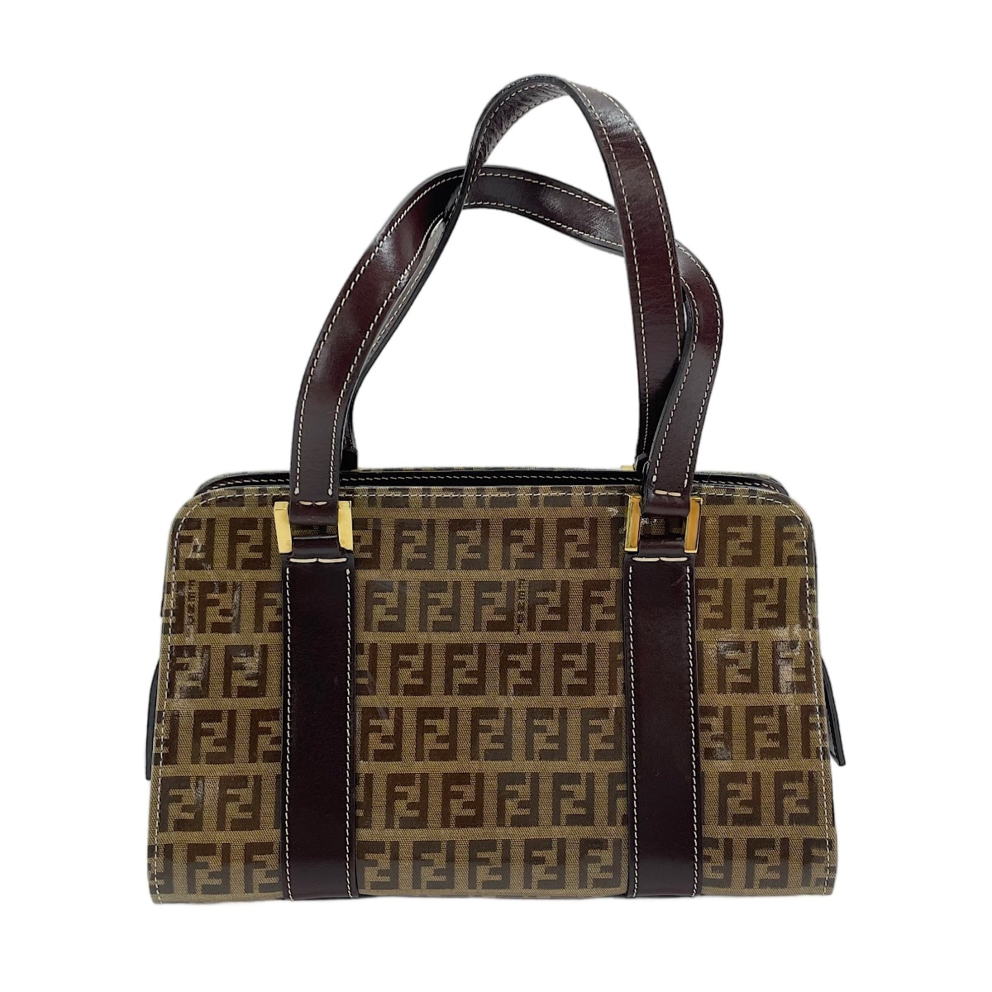 Fendi Brown Zucchino Handbag (Pre-Owned)
