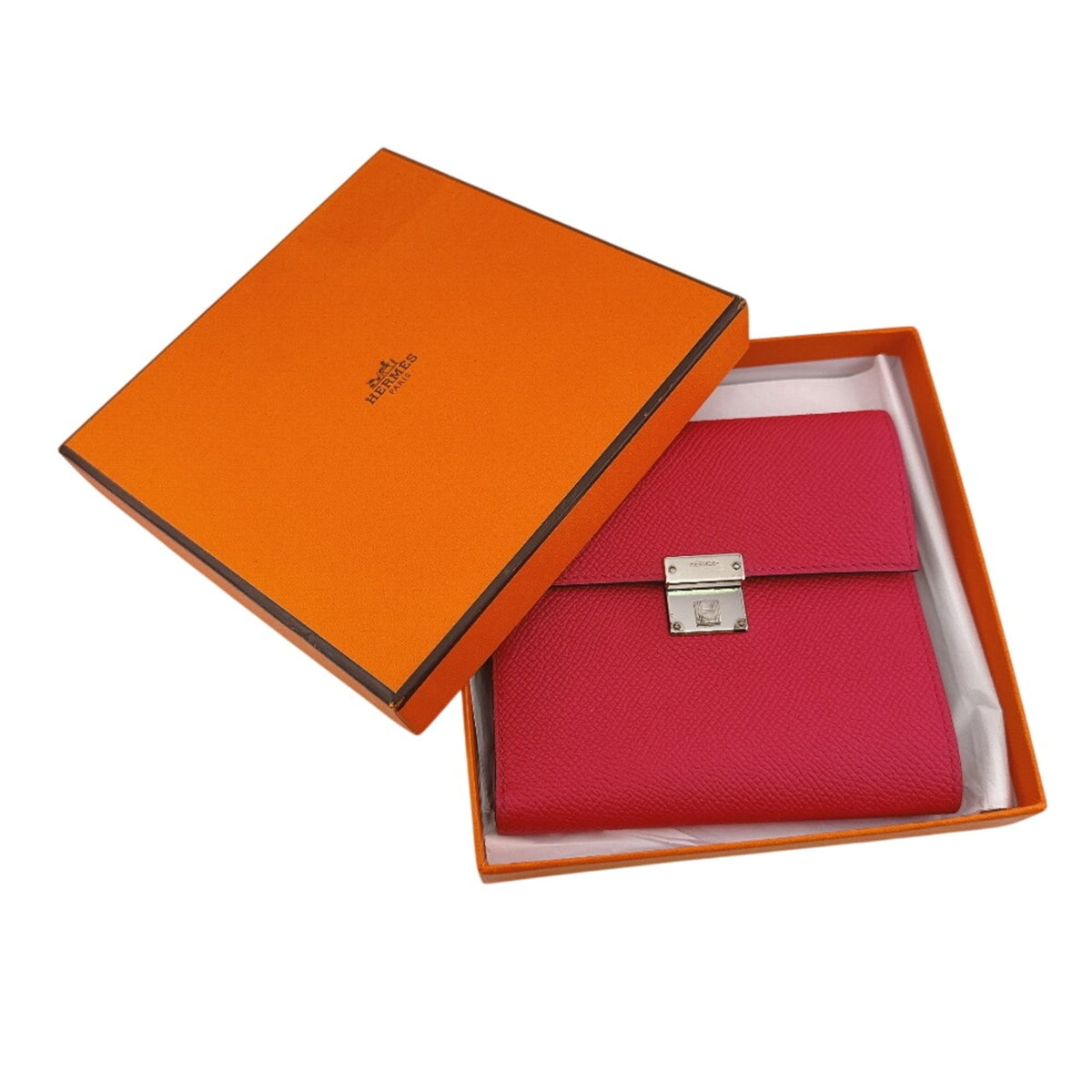 Hermes Pink Epsom Leather Wallet (Tri-Fold) (Pre-Owned)