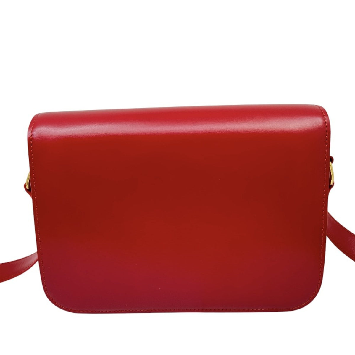 Celine Red Color Leather Pochette Shoulder Bag (Pre-Owned)