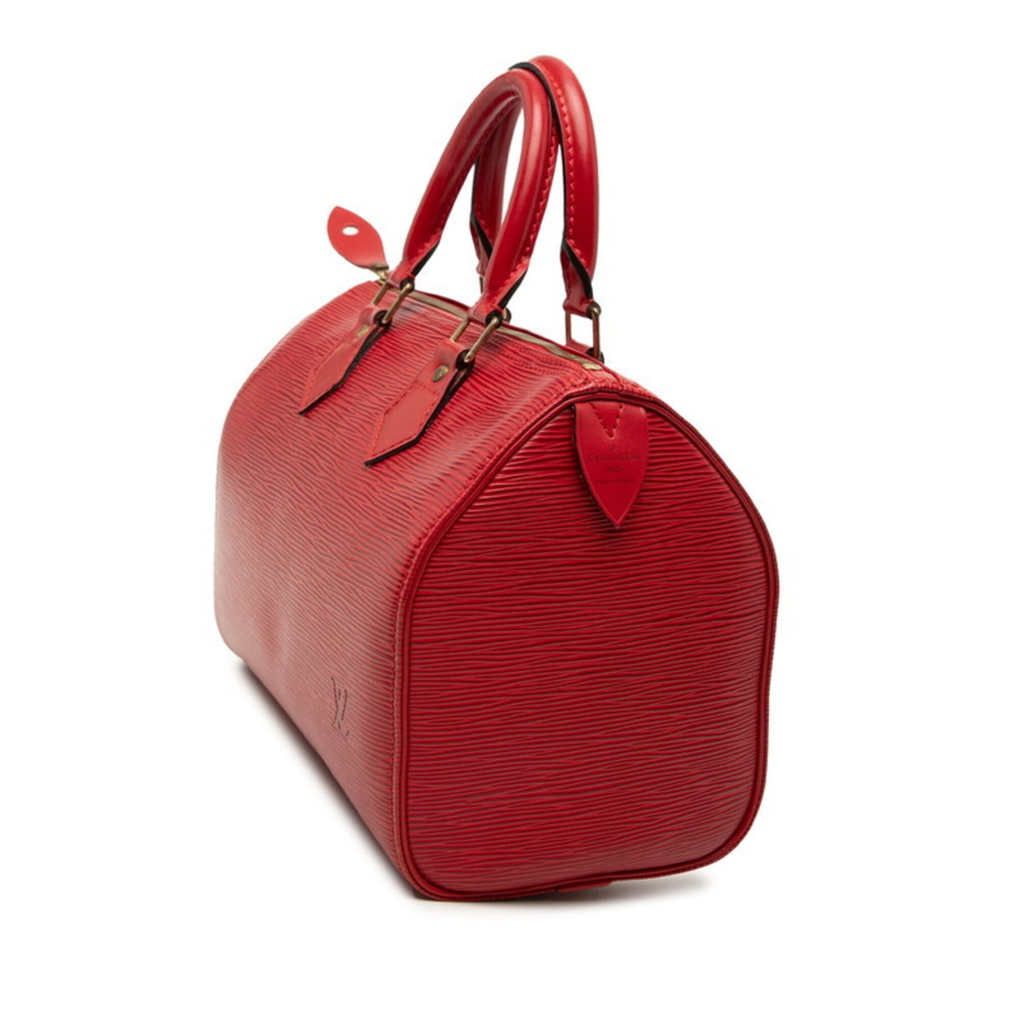 Louis Vuitton Epi Castilian Red Leather Boston Bag Handbag (Pre-Owned)