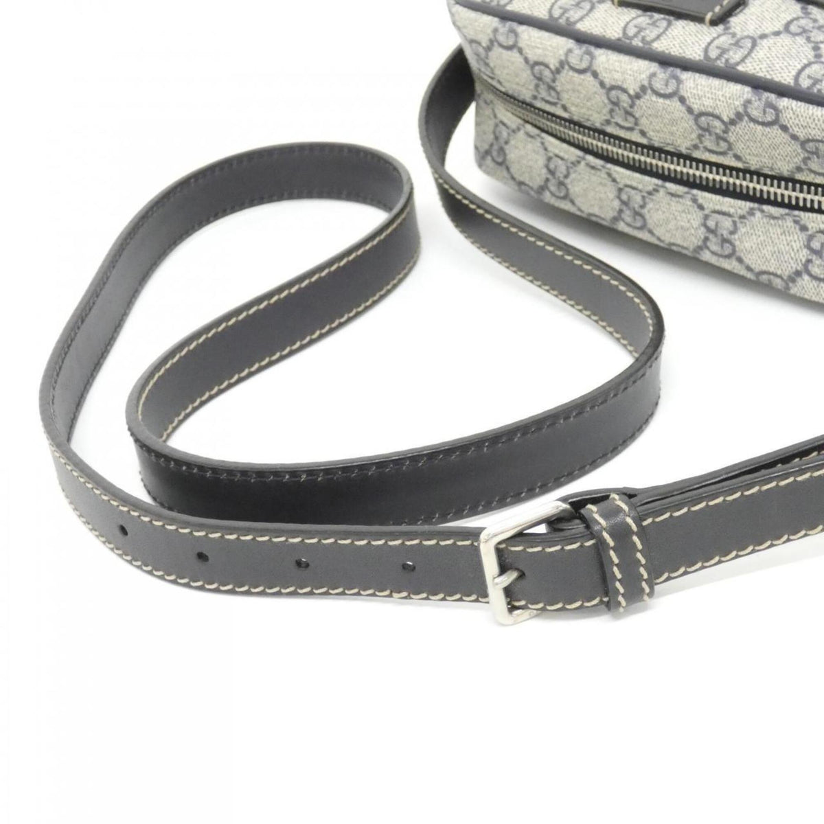 Gucci Beige Blue Gg Plus Shoulder Bag (Pre-Owned)